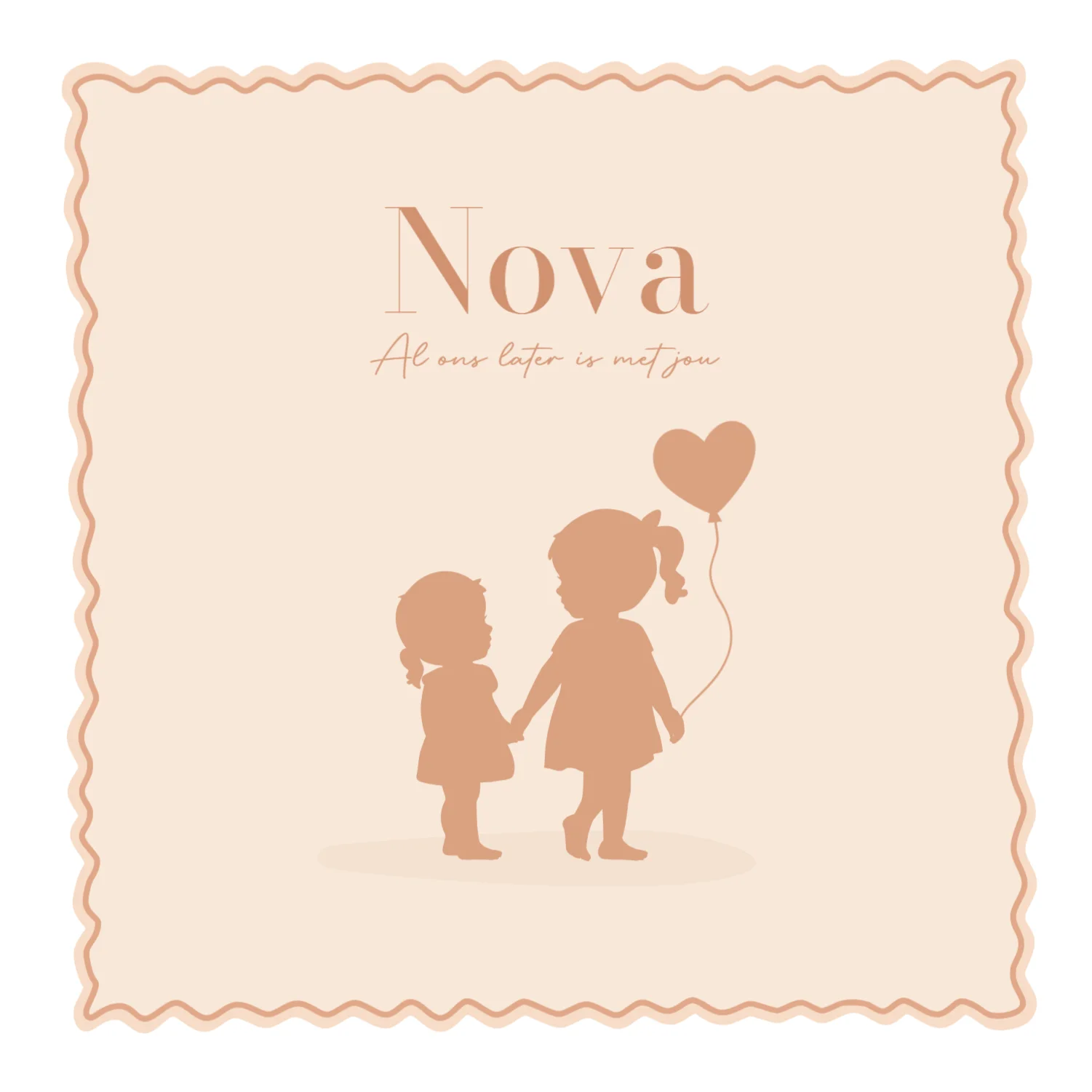 Zusjes met hartjesballon