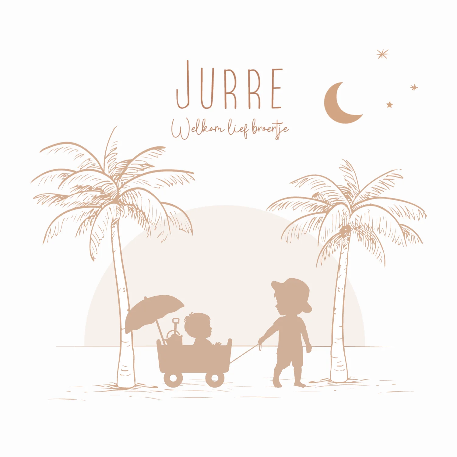 Bolderkar met broertjes