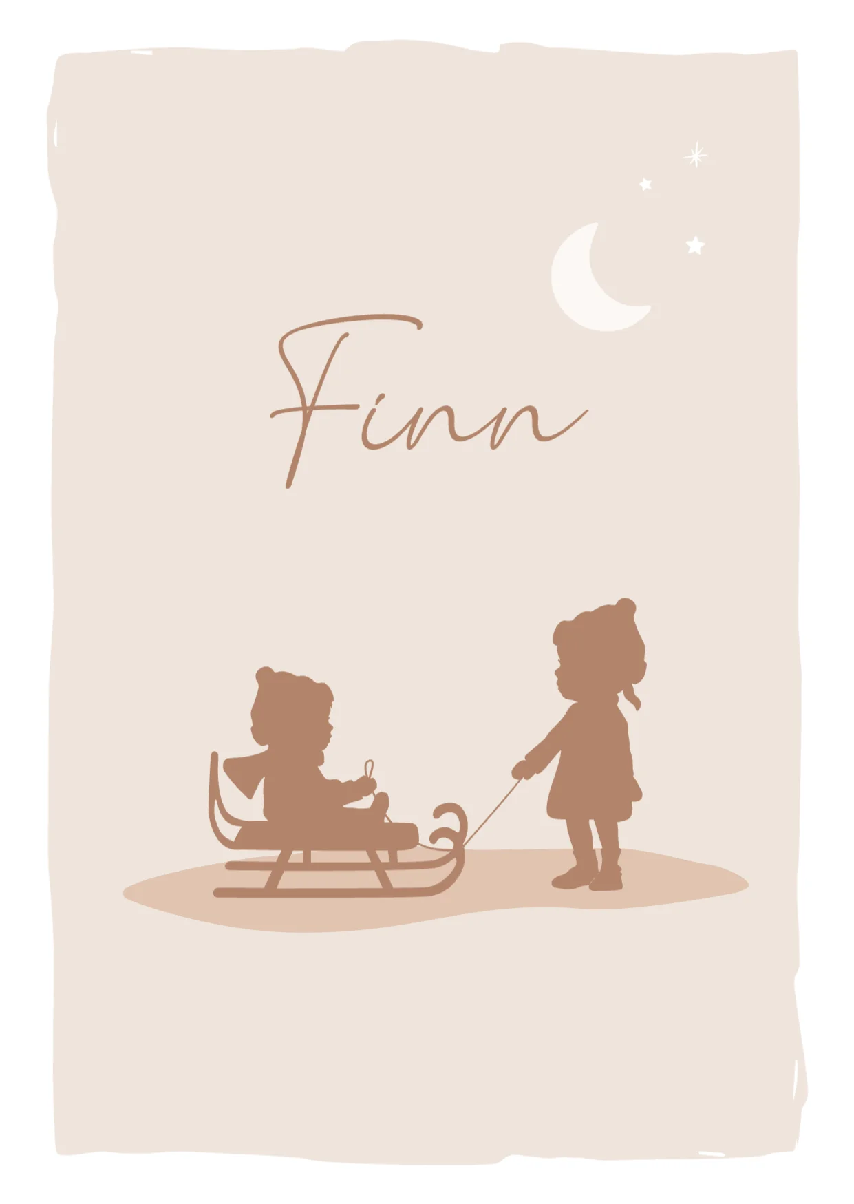 Silhouetjes met slee