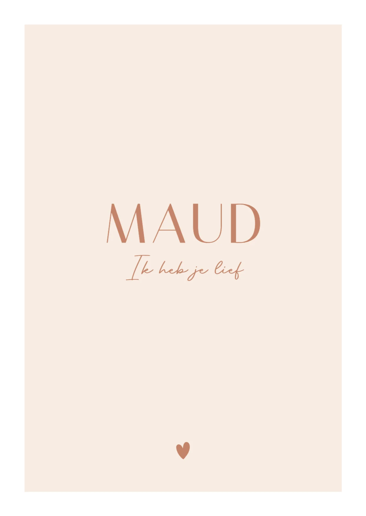 Basic naam met hartje