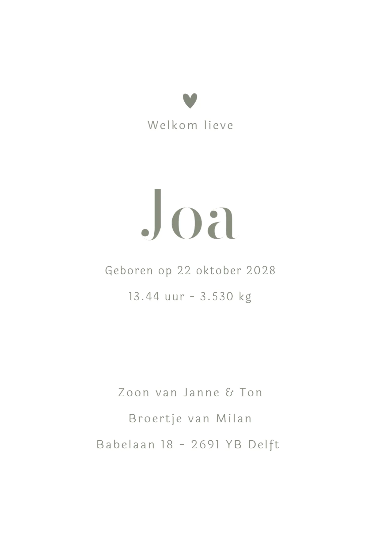 Golvend kader met initiaal - Terug