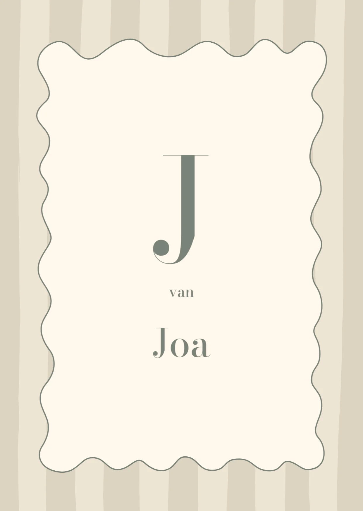 Golvend kader met initiaal