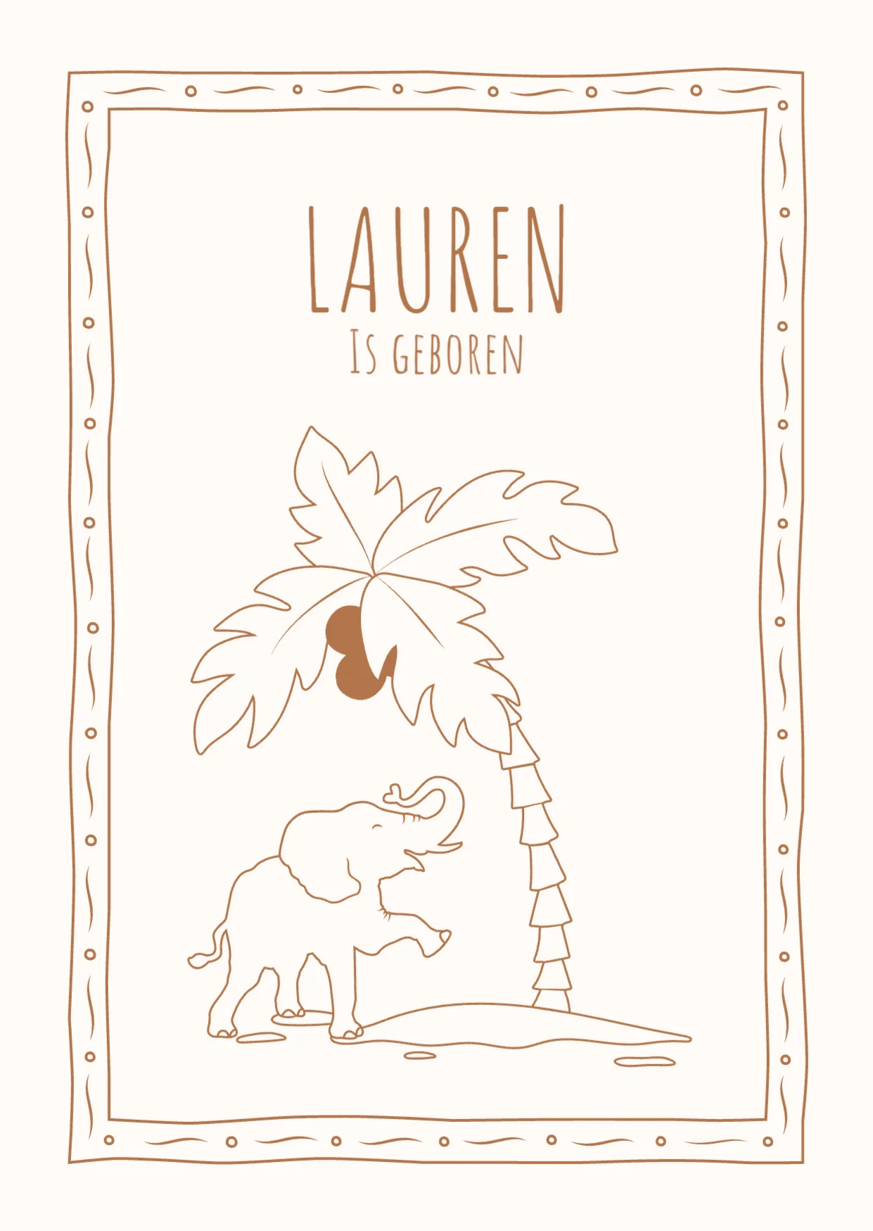 Olifantje onder palmboom