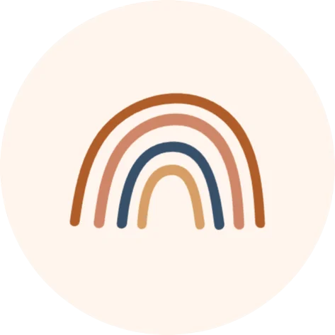 Mobiel met regenboog