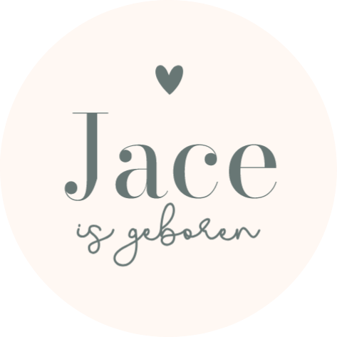 Geboortekaartje met streepjes