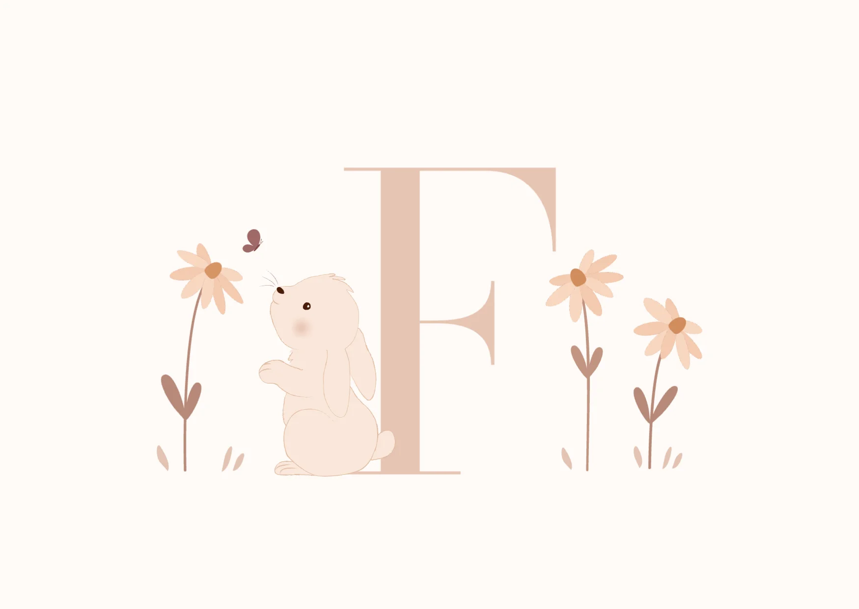 Konijntje met initiaal