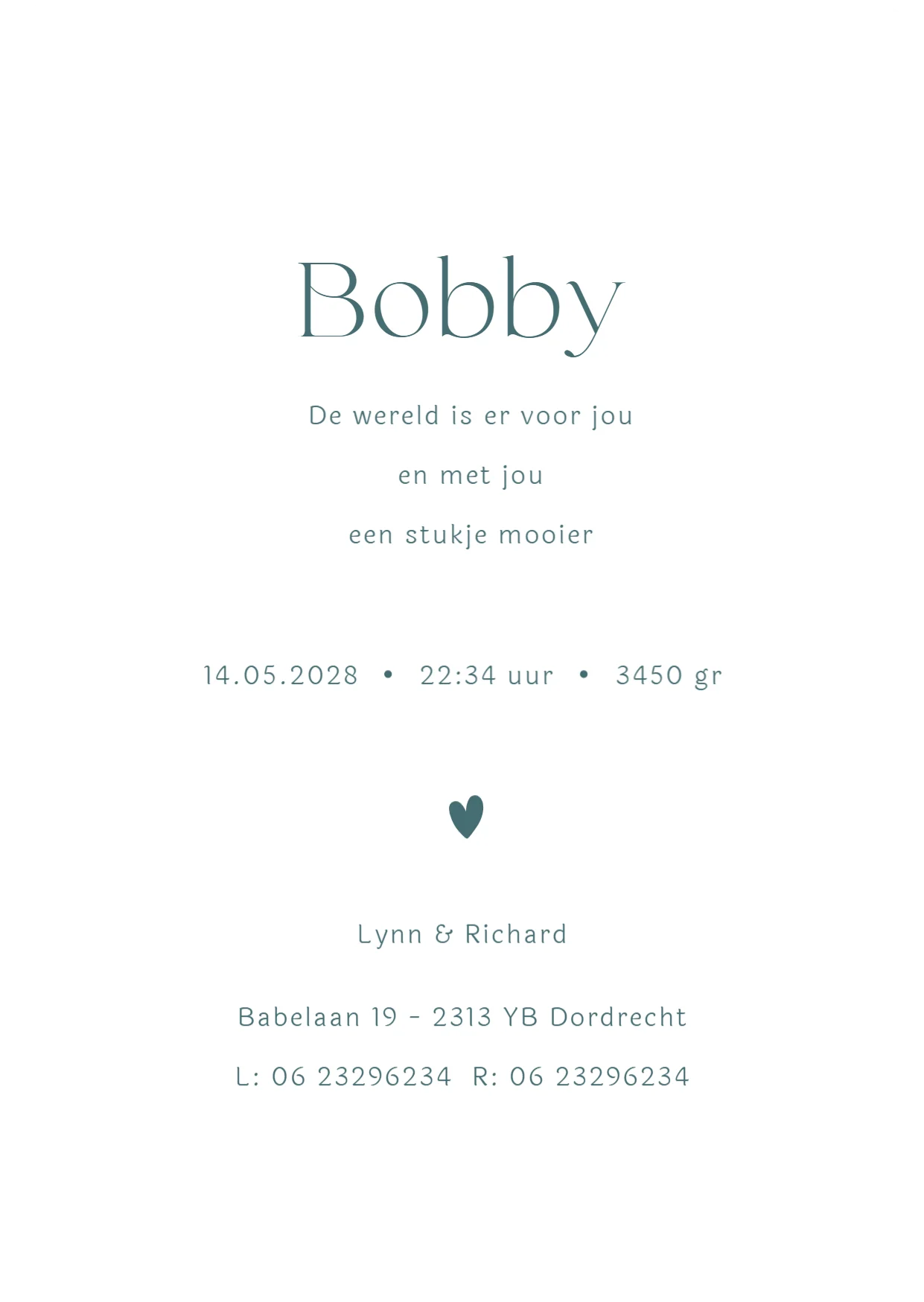 Initiaal voor een jongen - Terug