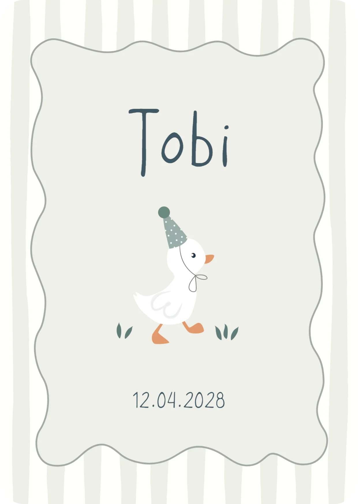 Gansje met feestmuts