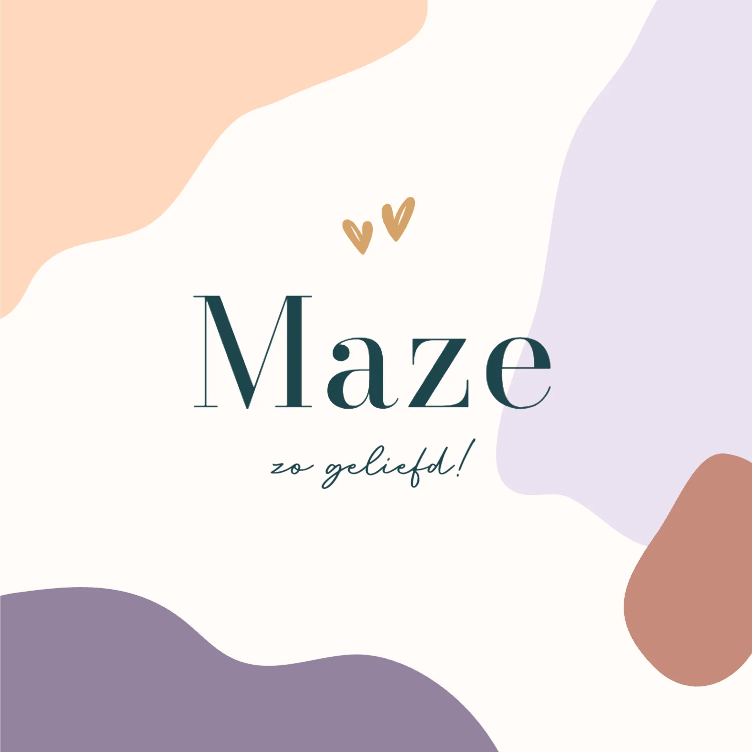 Abstract geboortekaartje