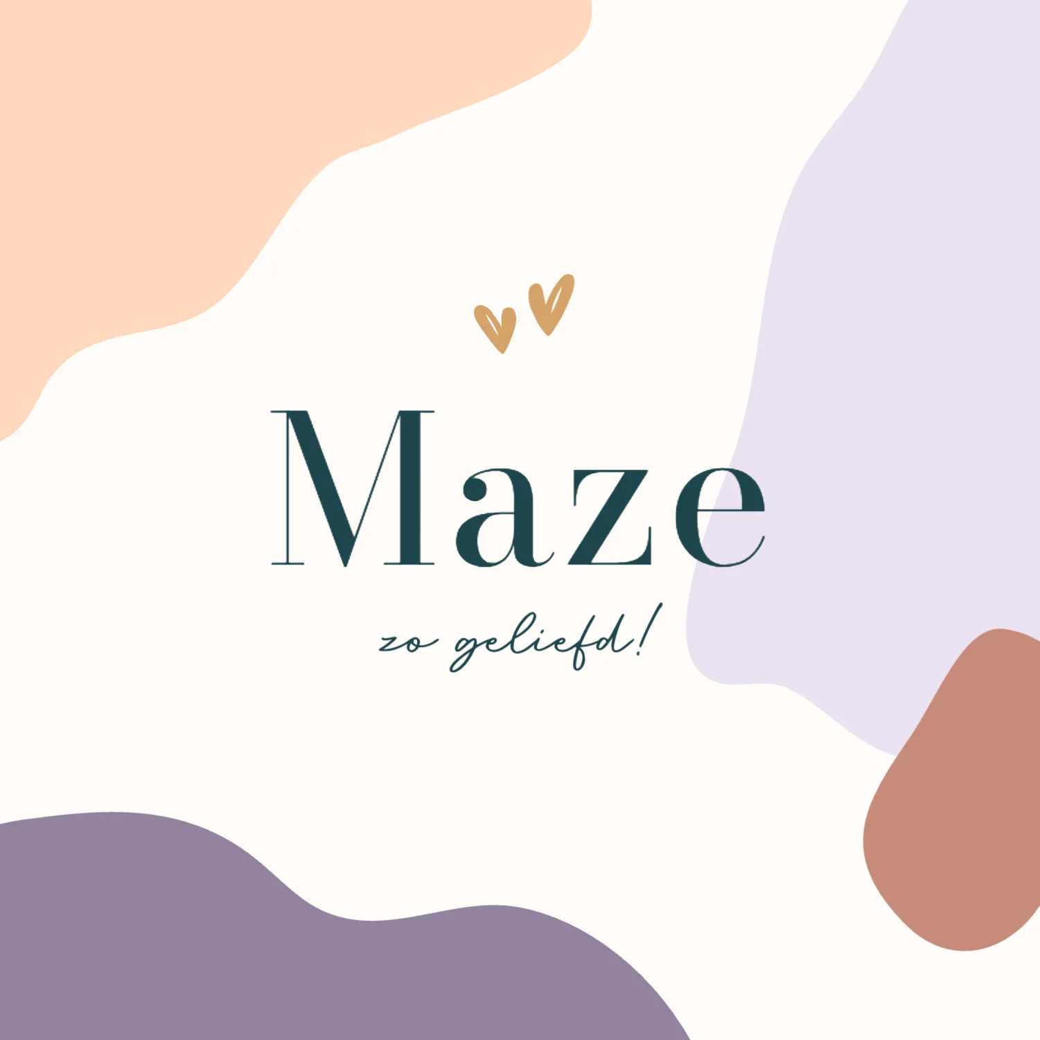 Abstract geboortekaartje