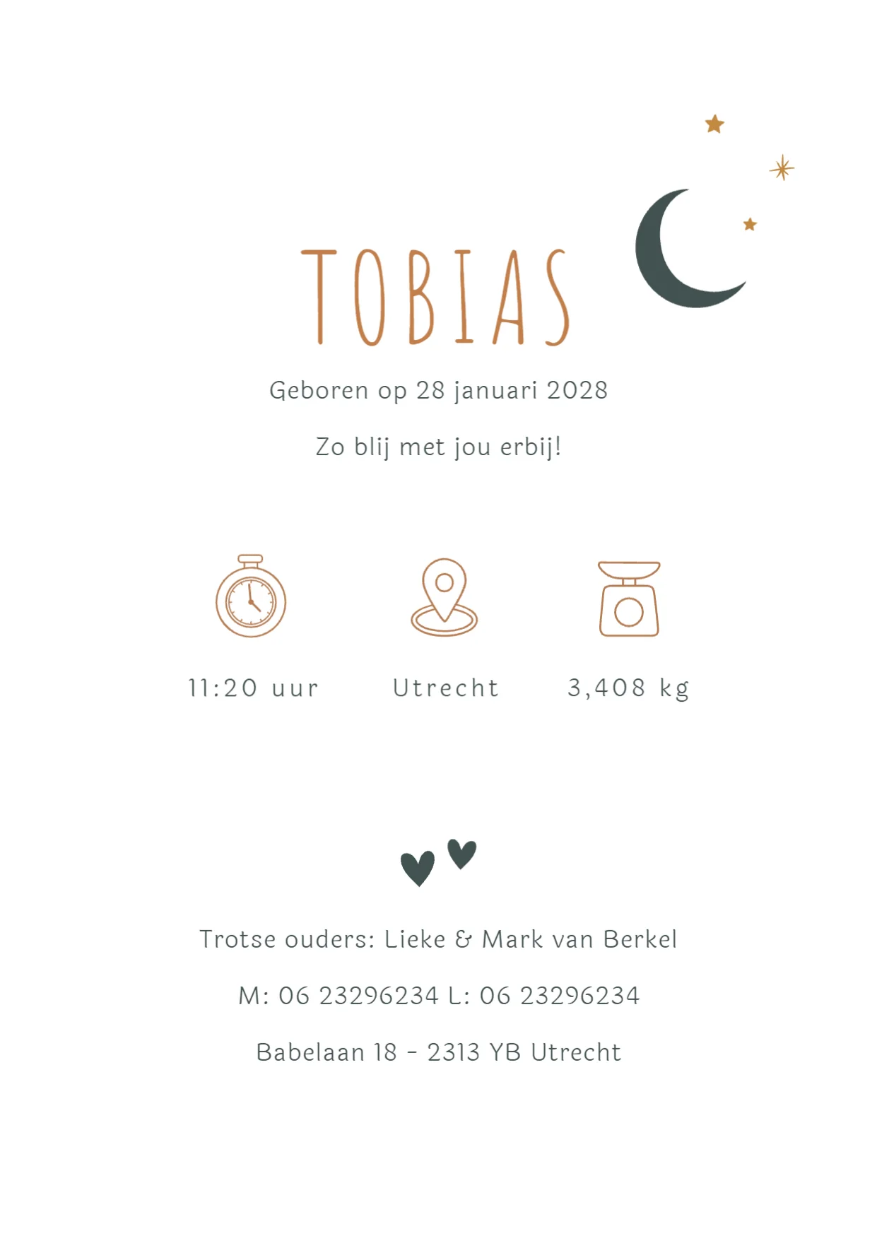 Silhouet maan - Terug