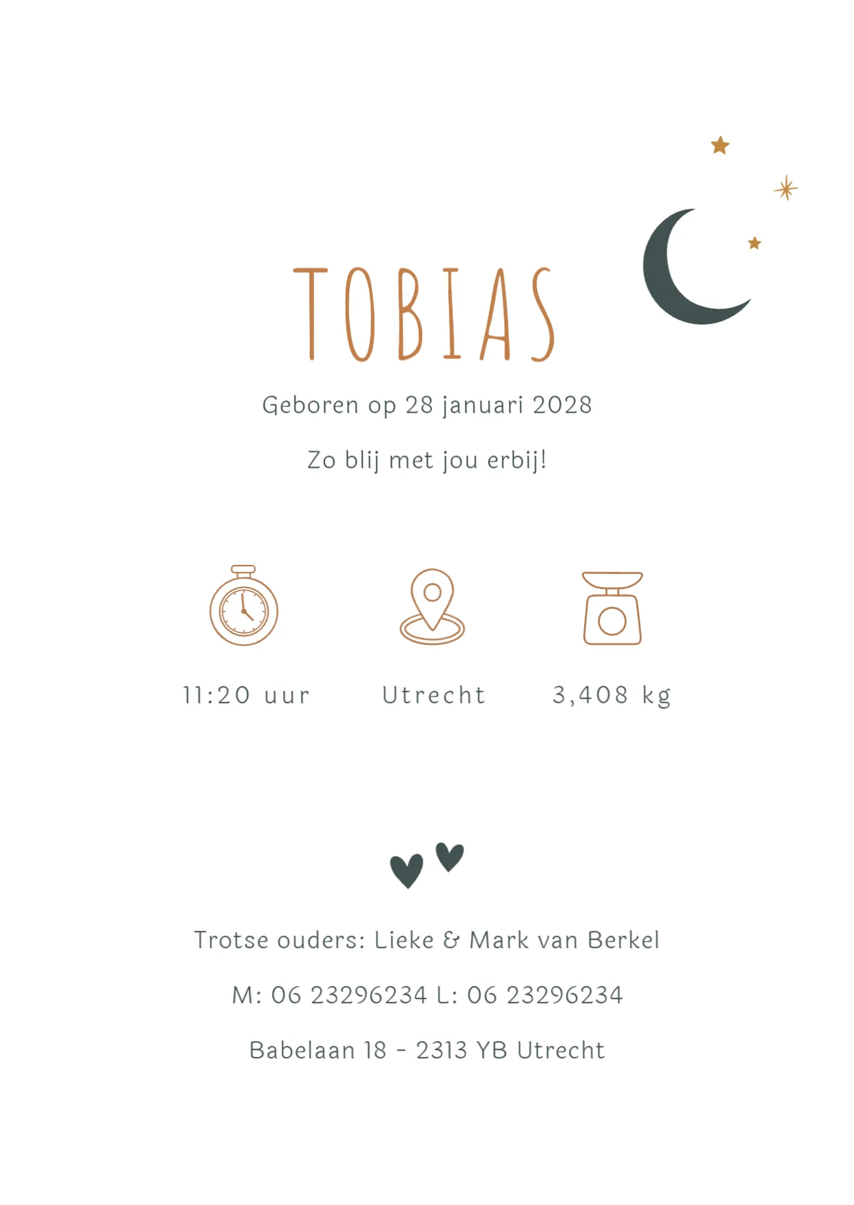 Silhouet maan binnenkant