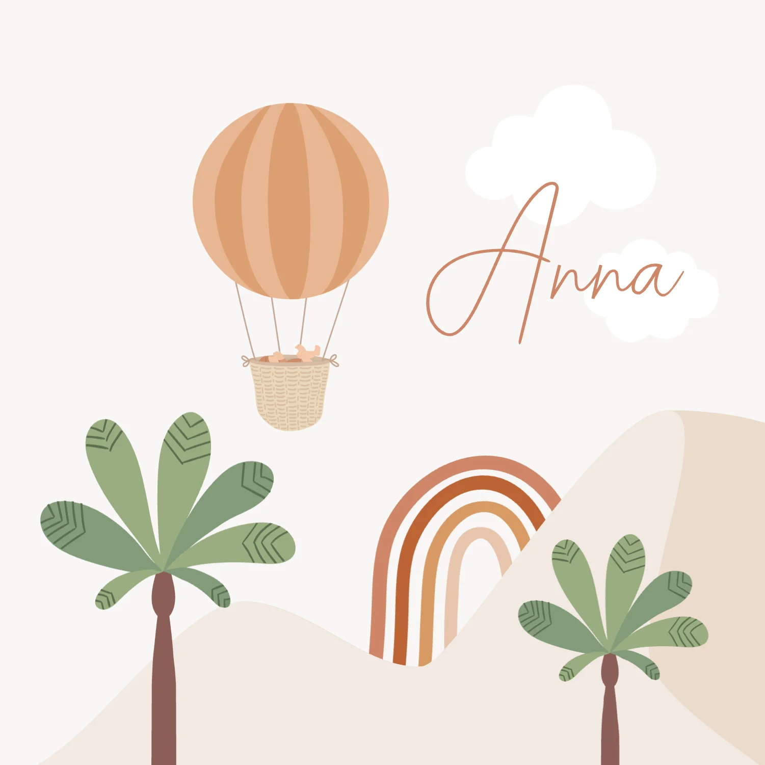 Luchtballon met baby