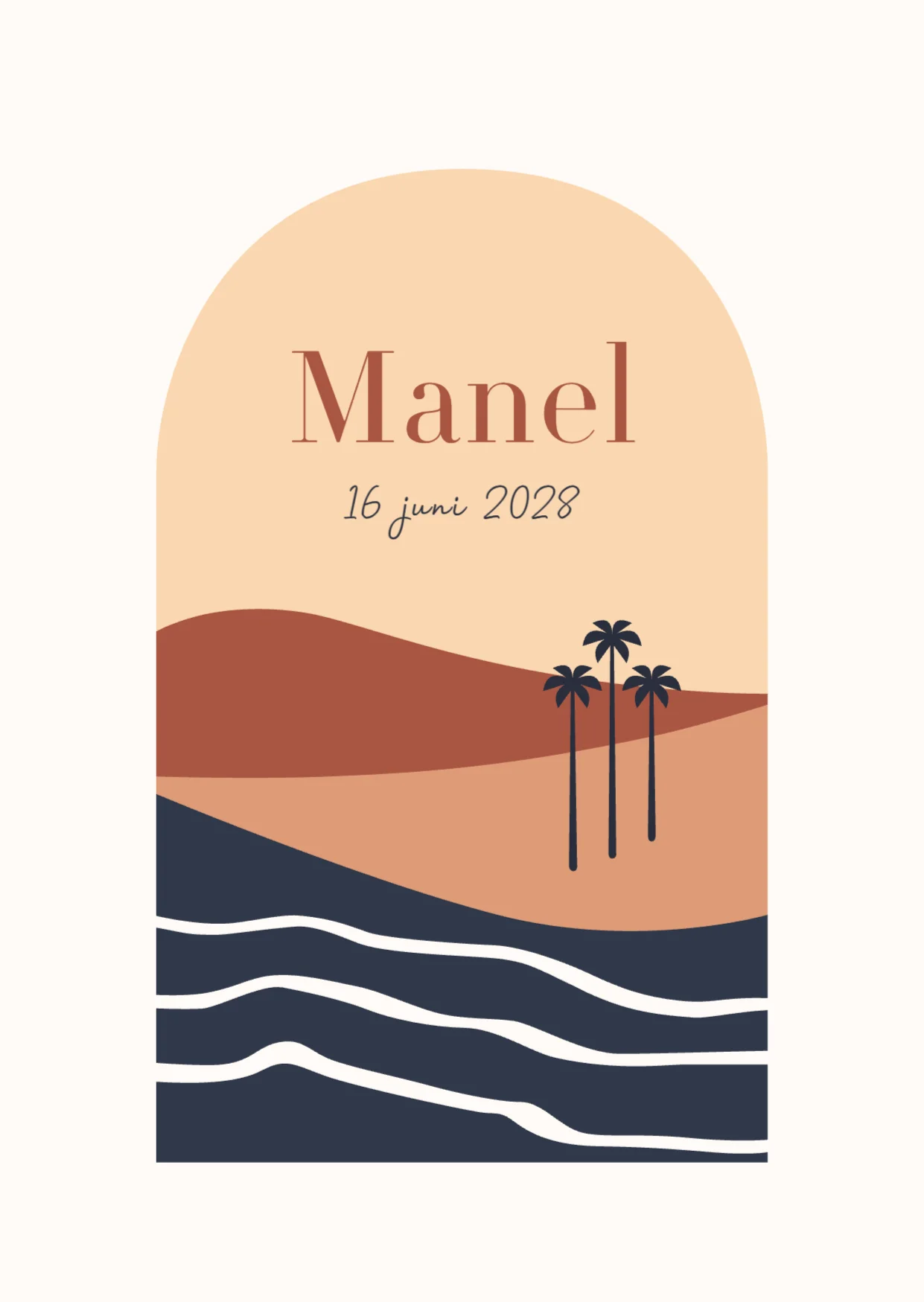 Landschap met palmbomen