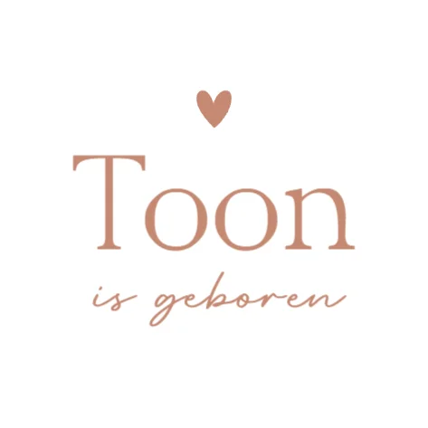 Minimalistisch geboortekaartje