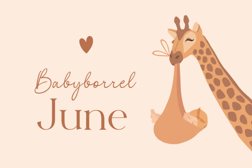 Giraf met grote broer en baby zusje