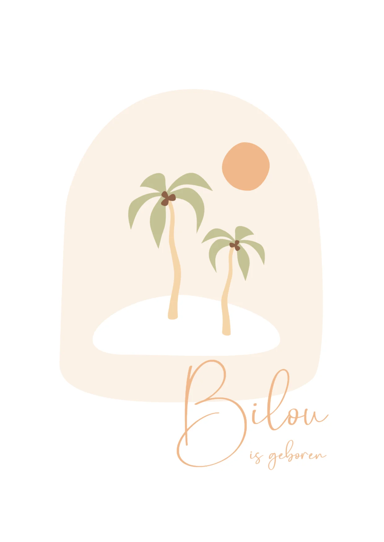 Eiland met palmboompjes