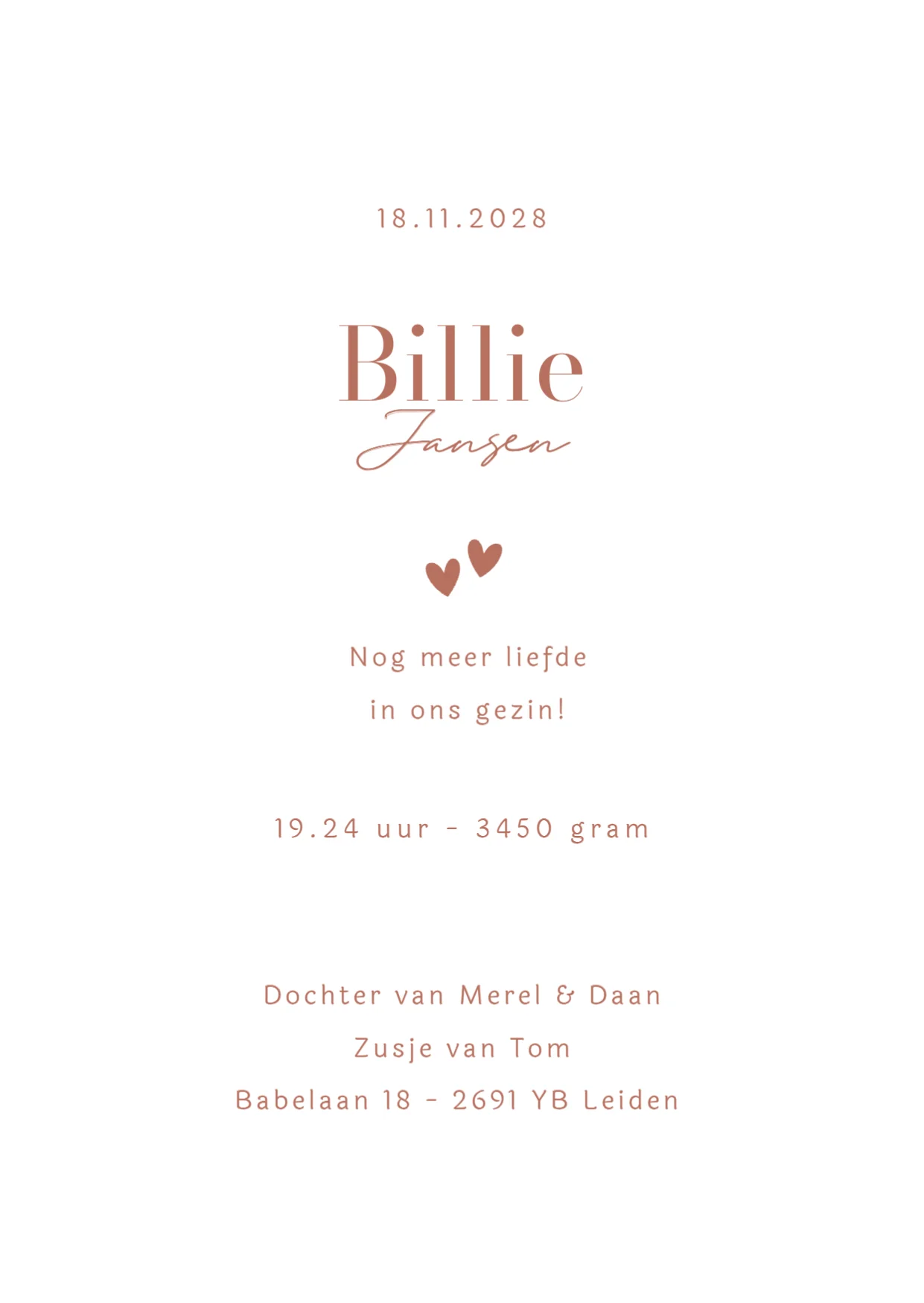 Initiaal met naam - Terug