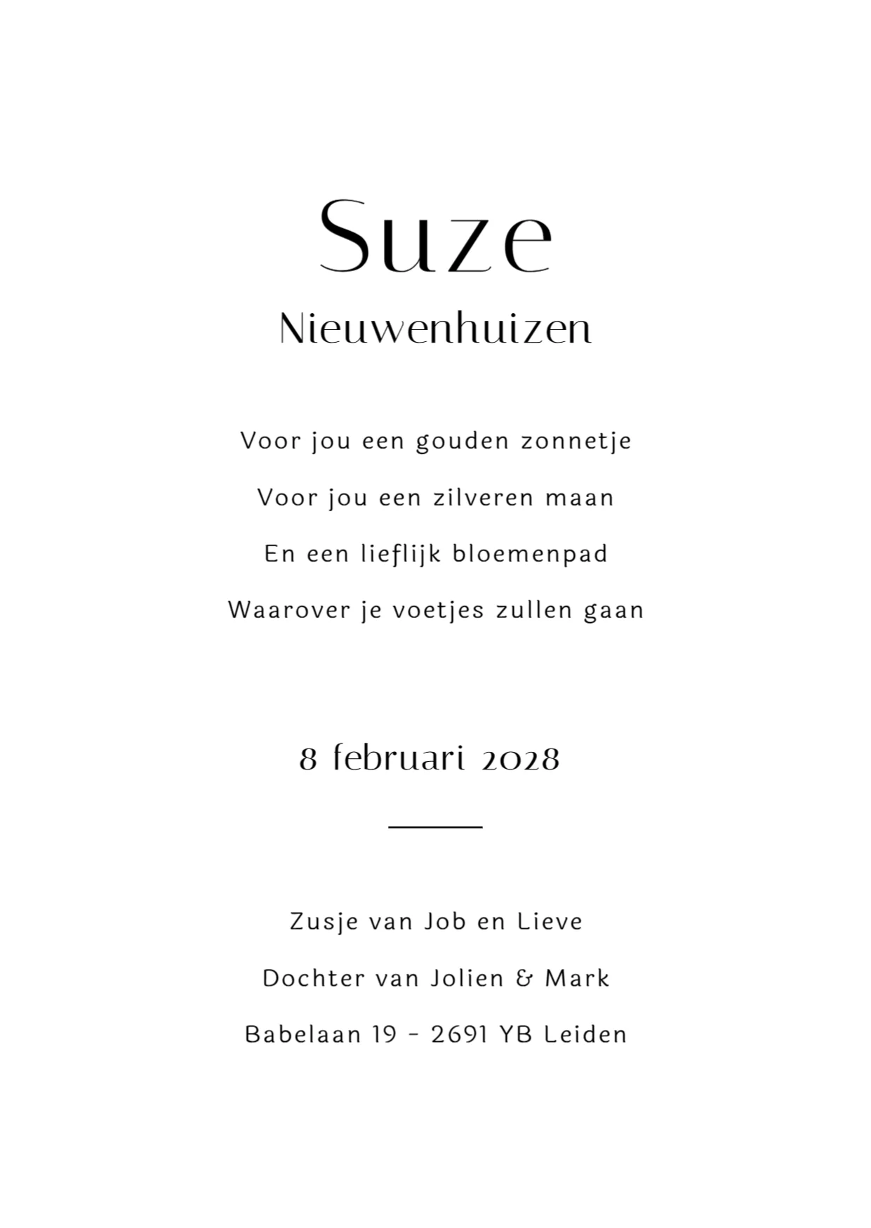 Strak Typografisch Ontwerp - Terug