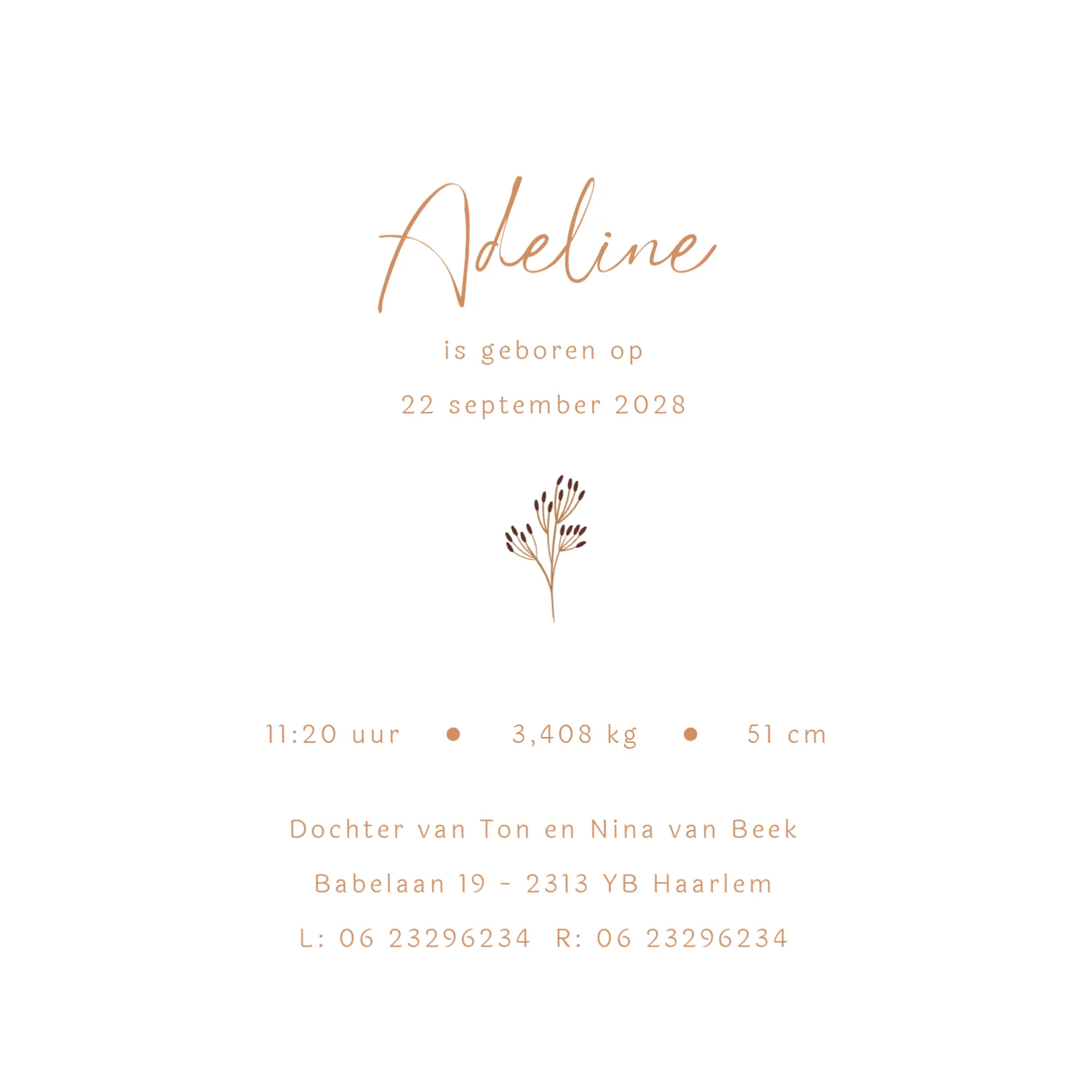 Baby's eerste pakje binnenkant