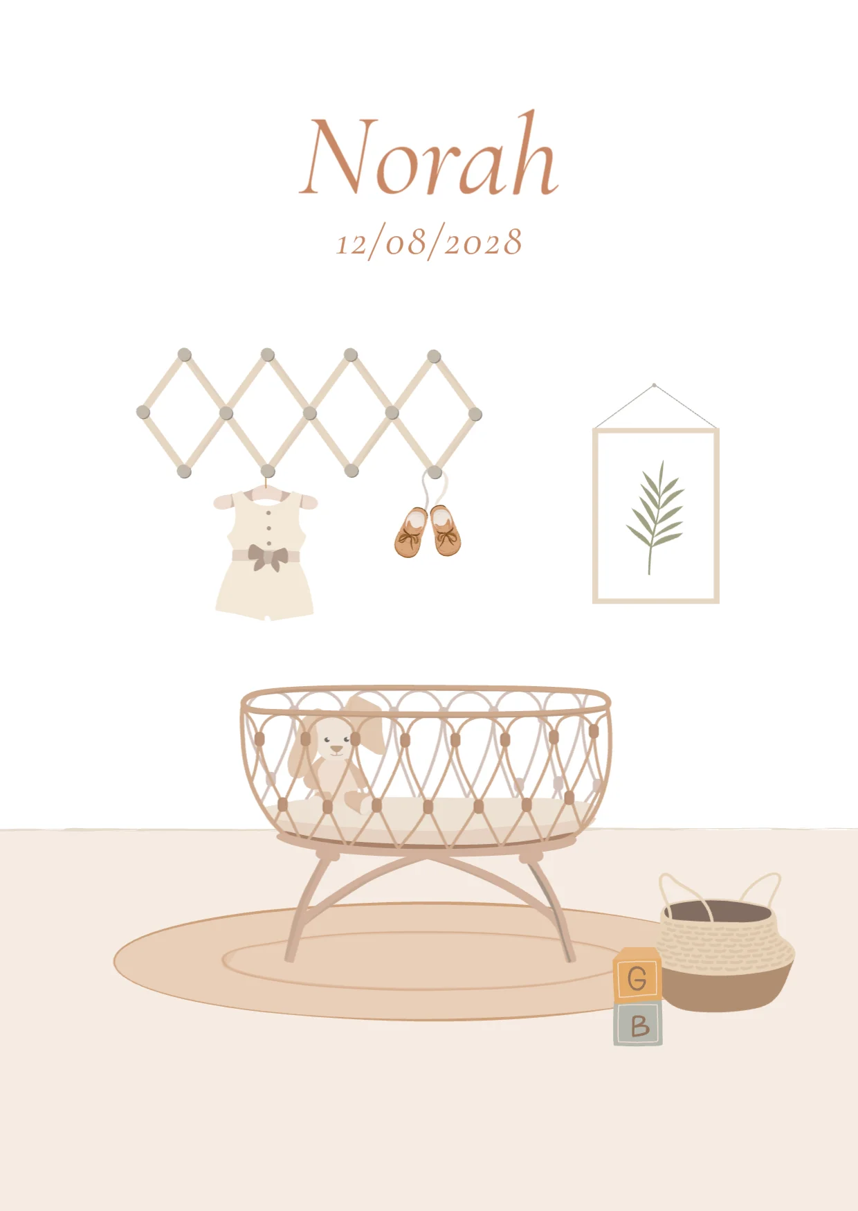 Boho Wiegje Kinderkamer