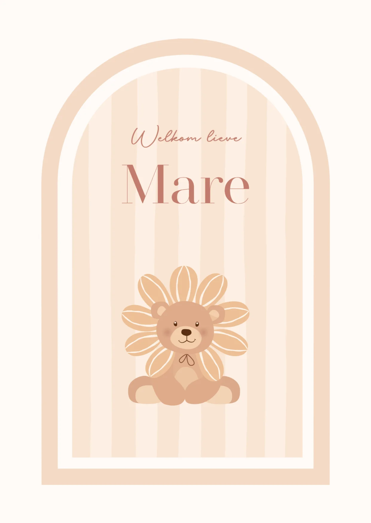 Beertje met zonnebloem