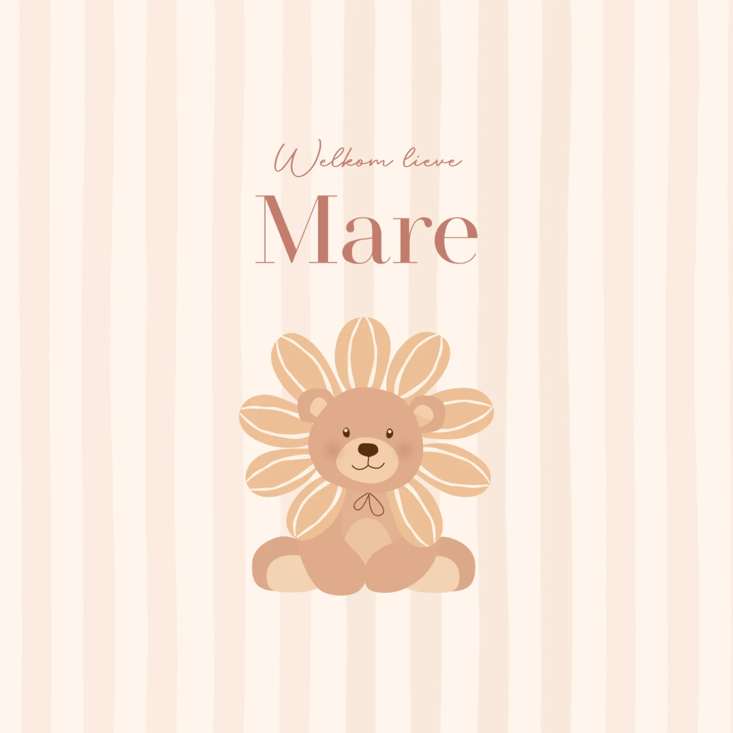 Beertje met zonnebloem