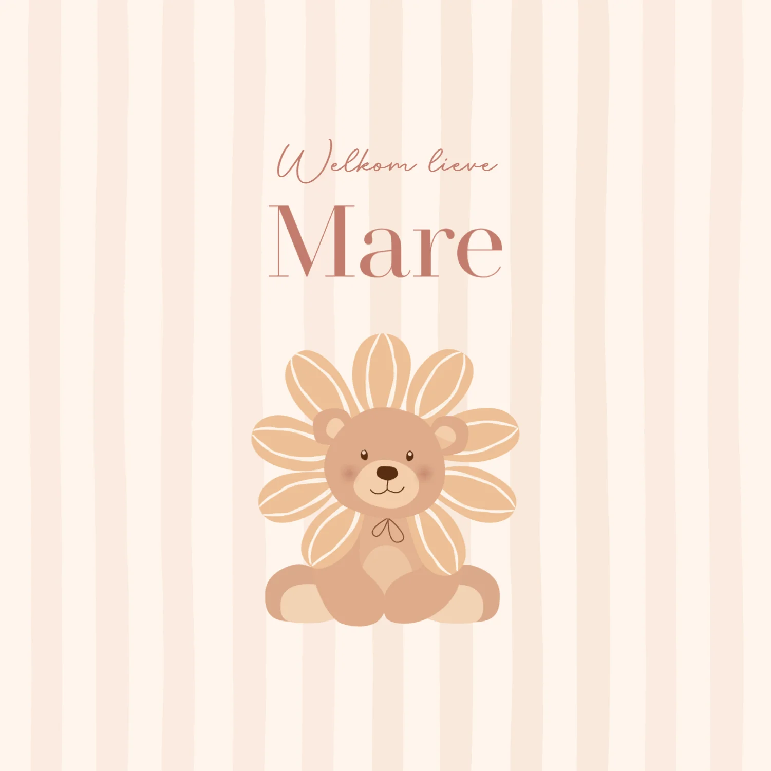 Beertje met zonnebloem