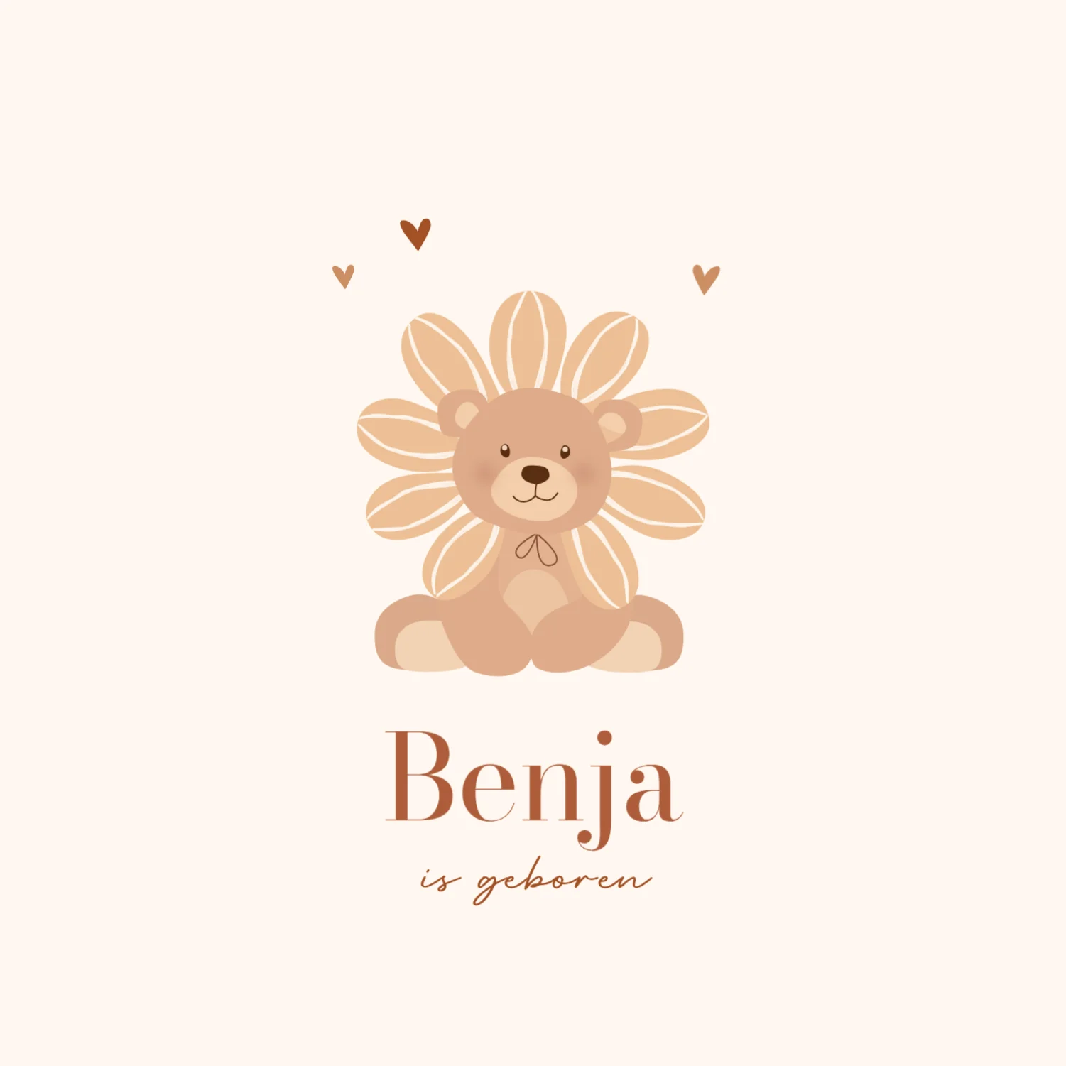 Beertje met Bloemblaadjes Krans