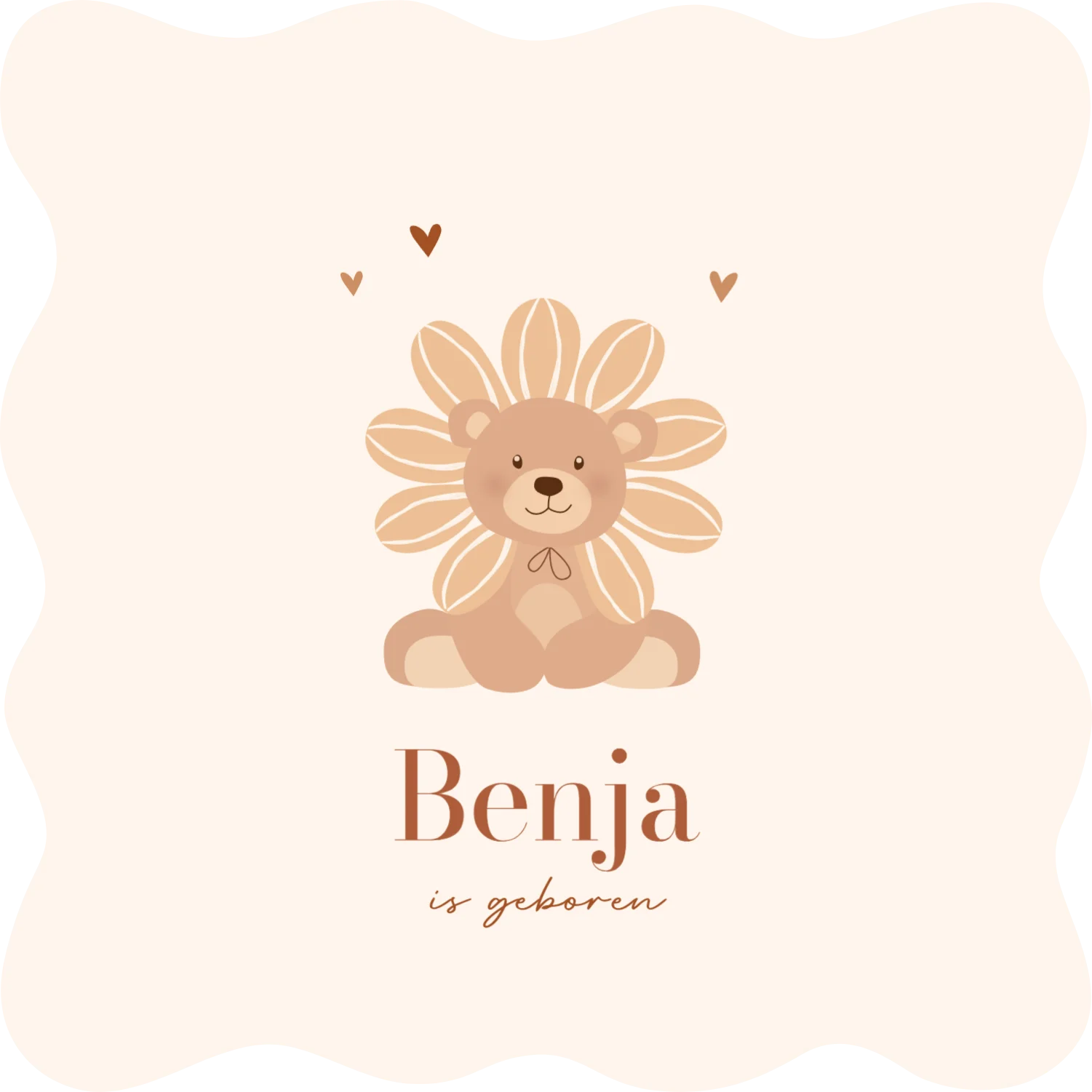 Beertje met Bloemblaadjes Krans