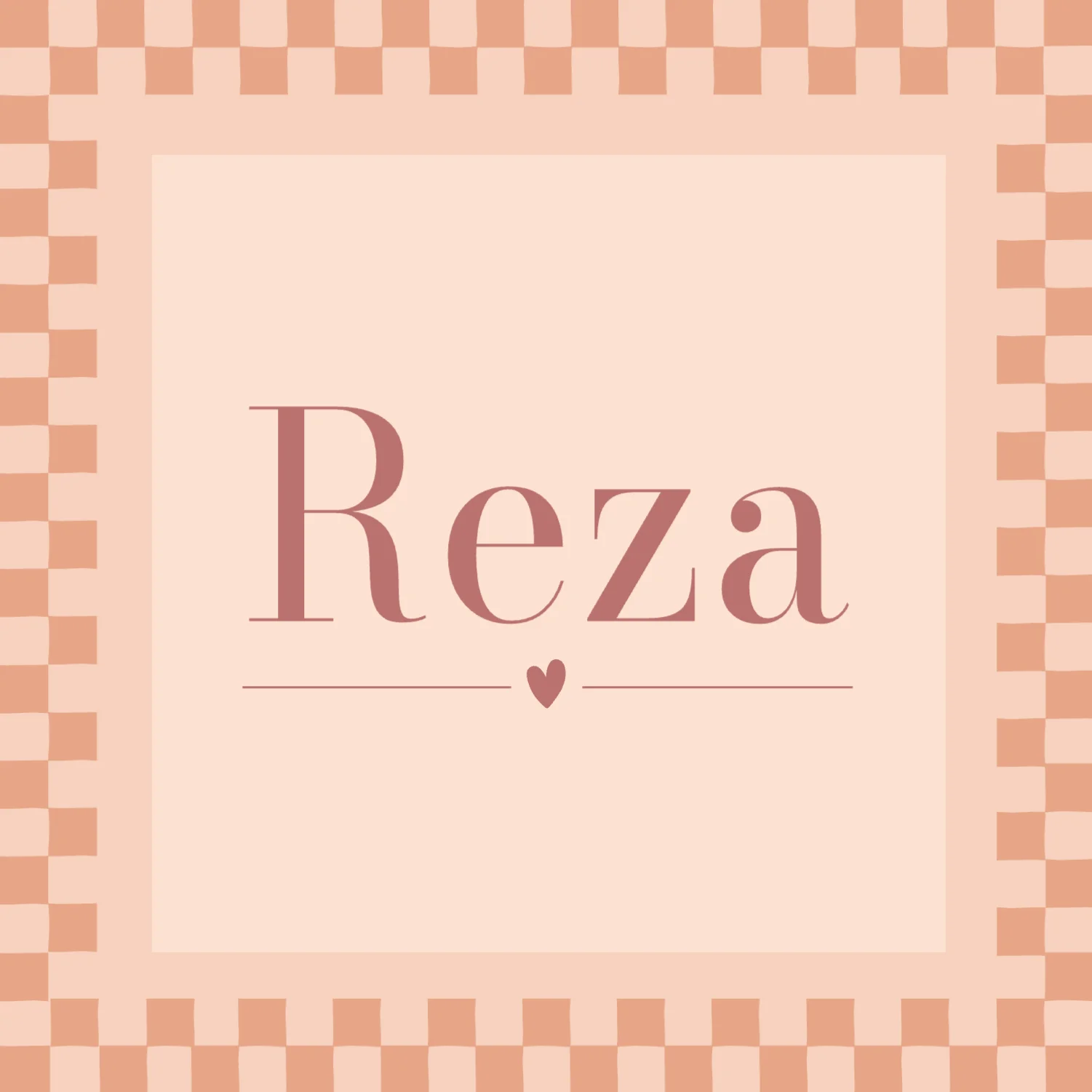 Nora Geblokt Roze Frame