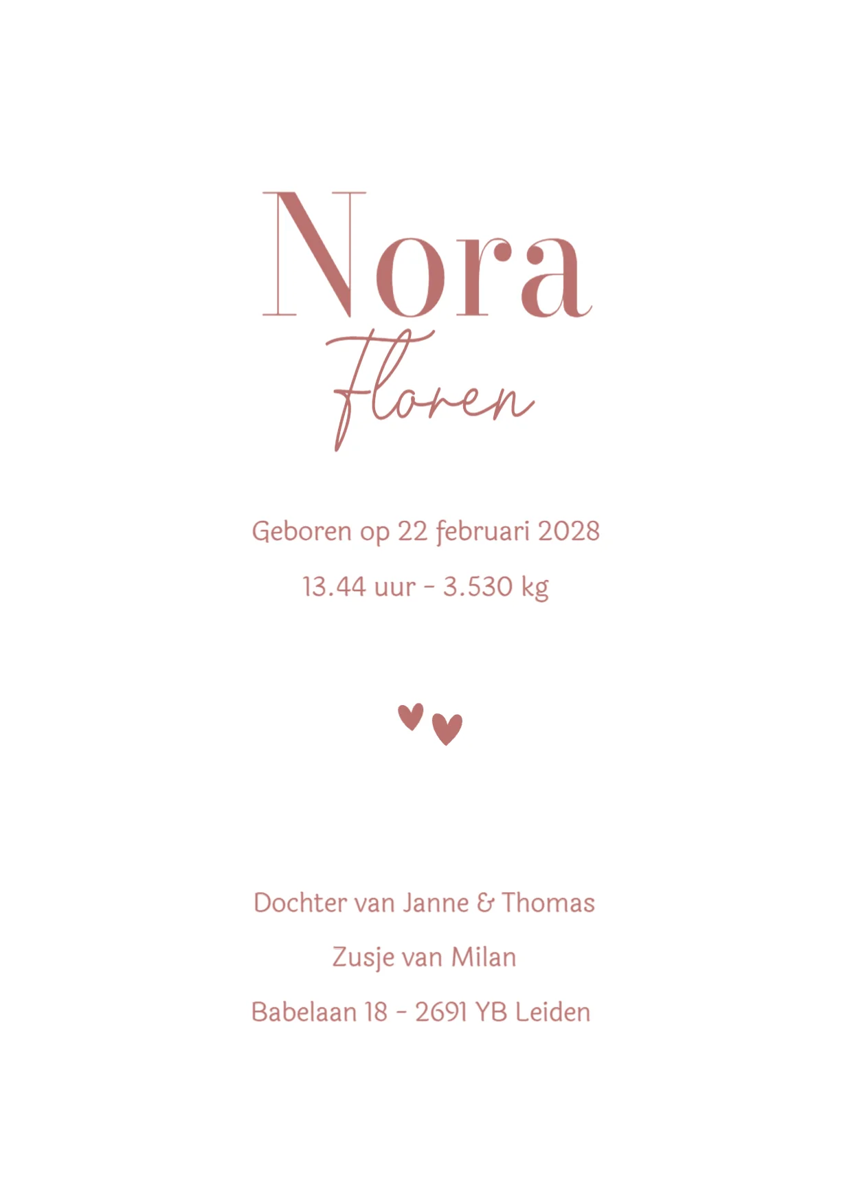 Nora Geblokt Roze Frame binnenkant