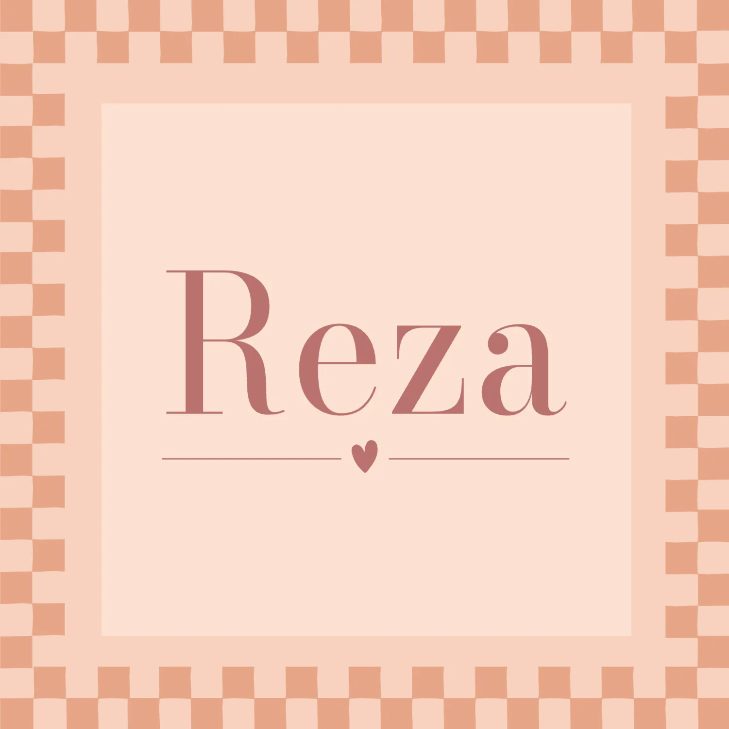 Nora Geblokt Roze Frame