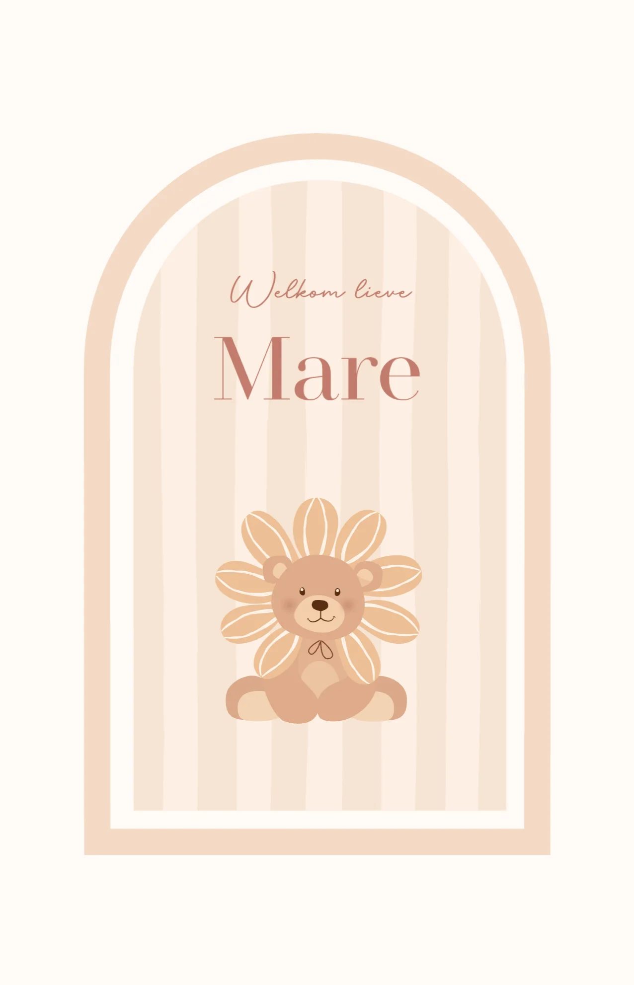 Beertje met zonnebloem - Terug