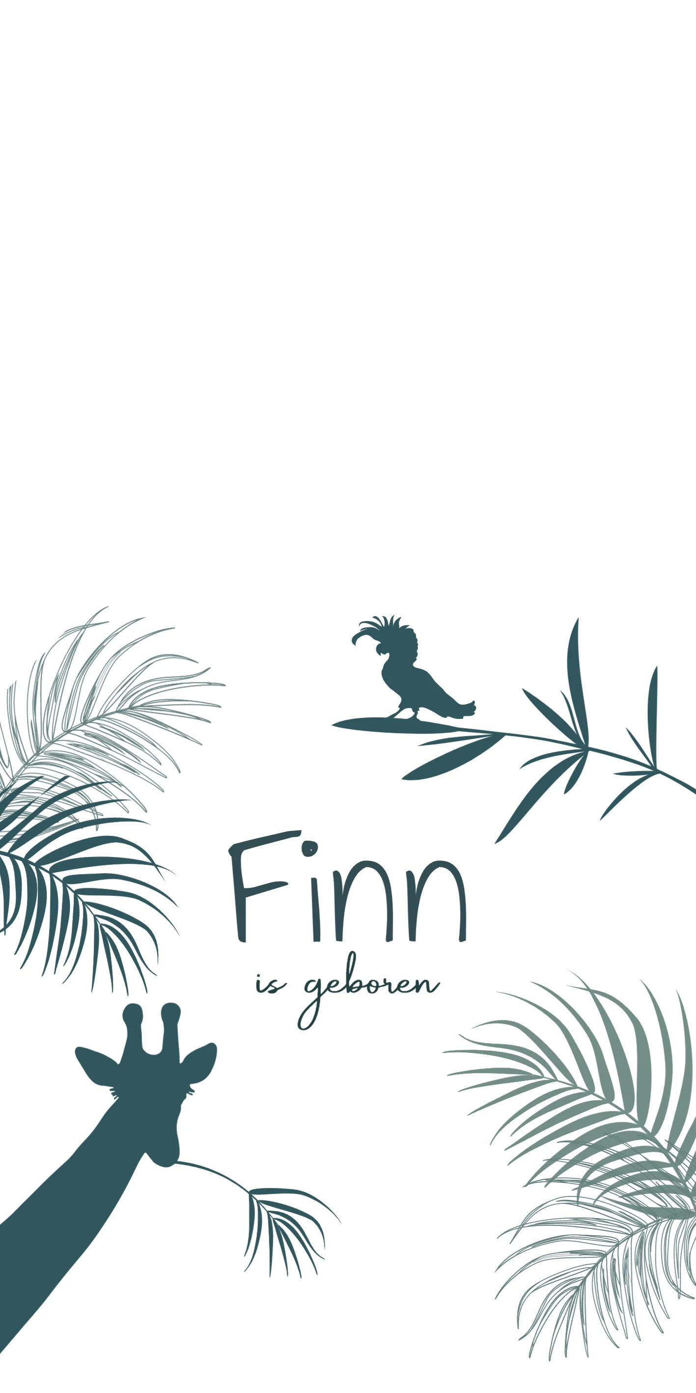 Jungle dieren met palmbladeren