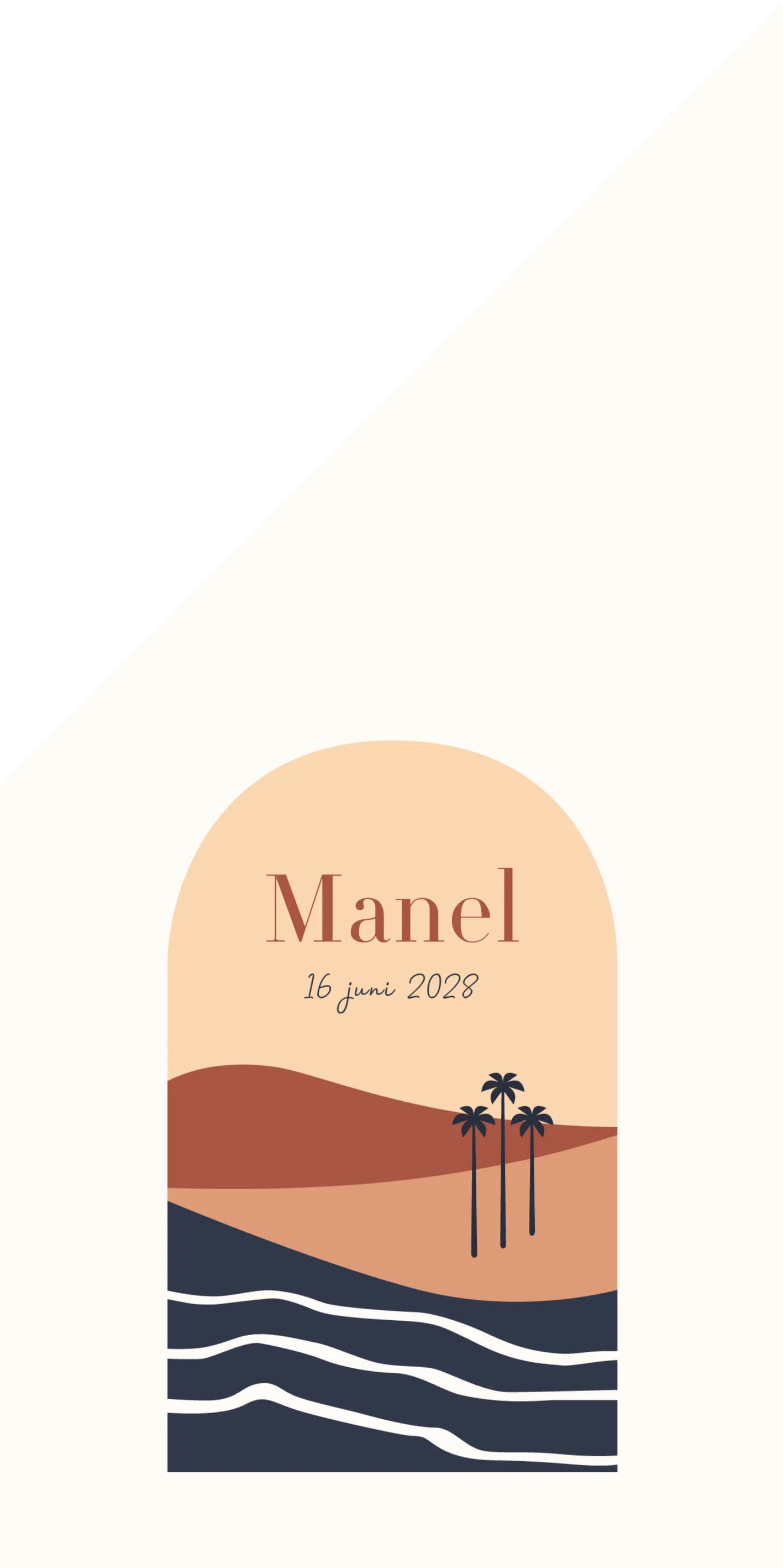 Landschap met palmbomen