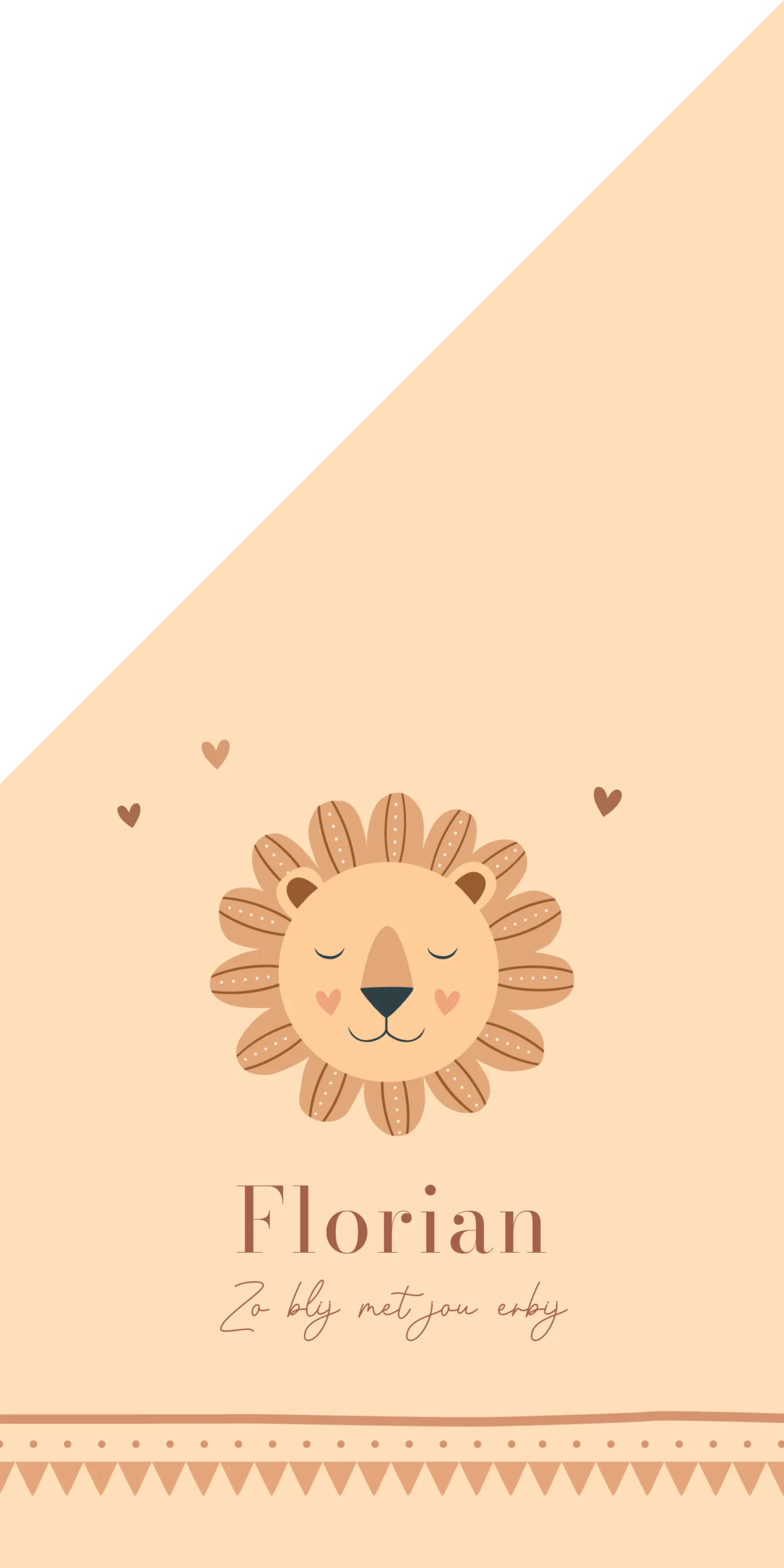 Leeuwtje met feestelijk kader