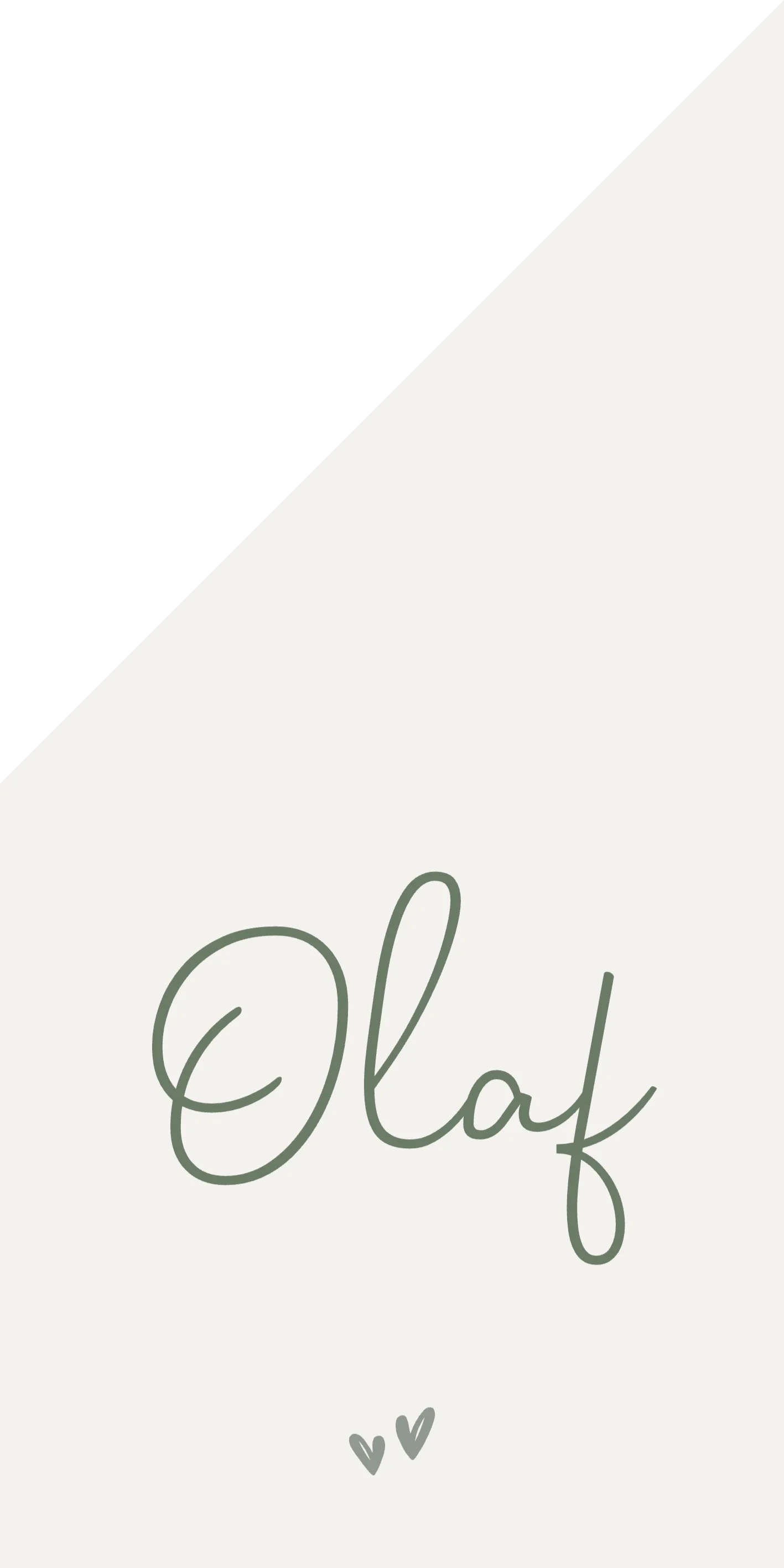 Olaf in Groene Handlettering