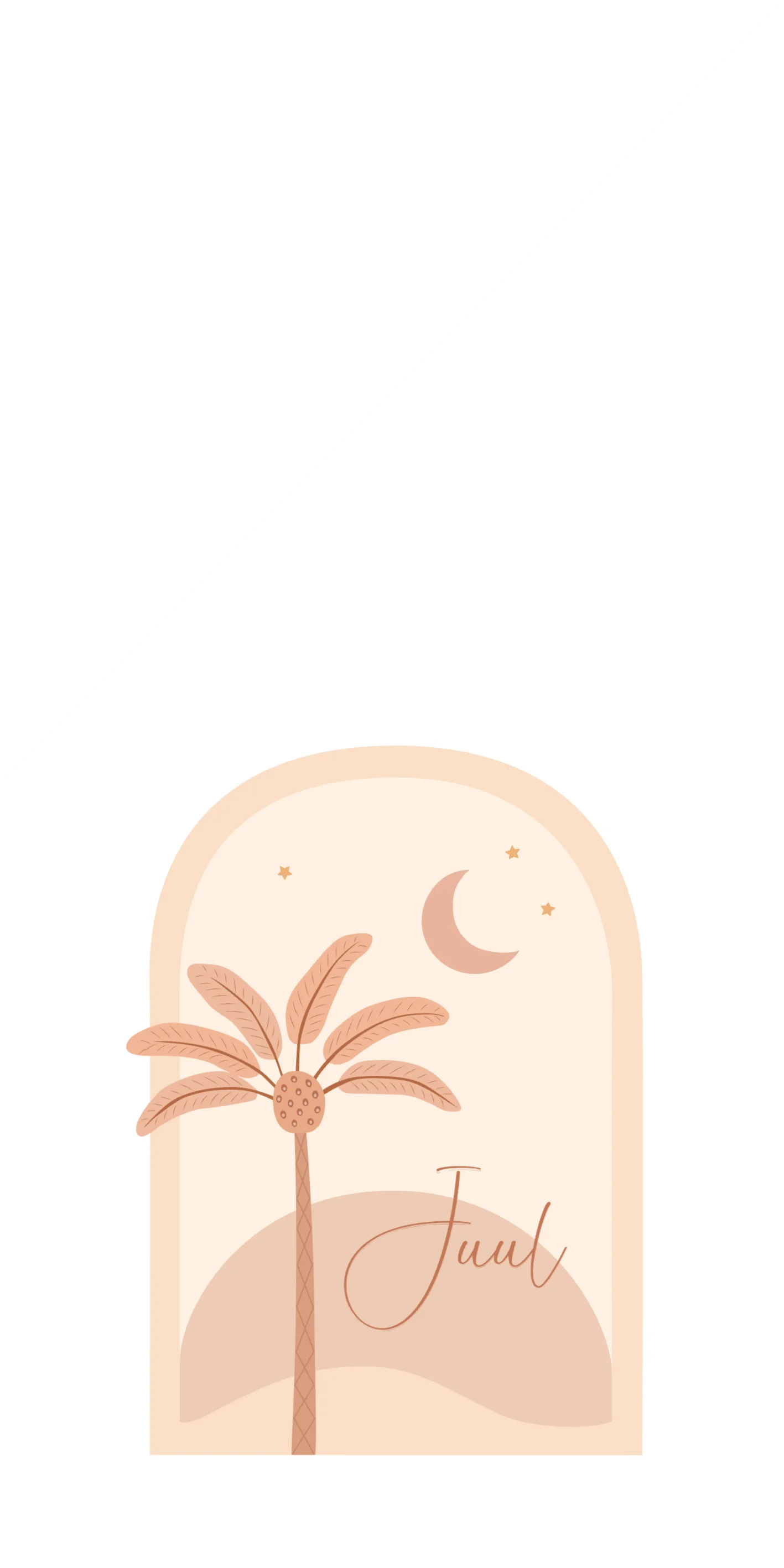 Palmboom onder sterrenhemel