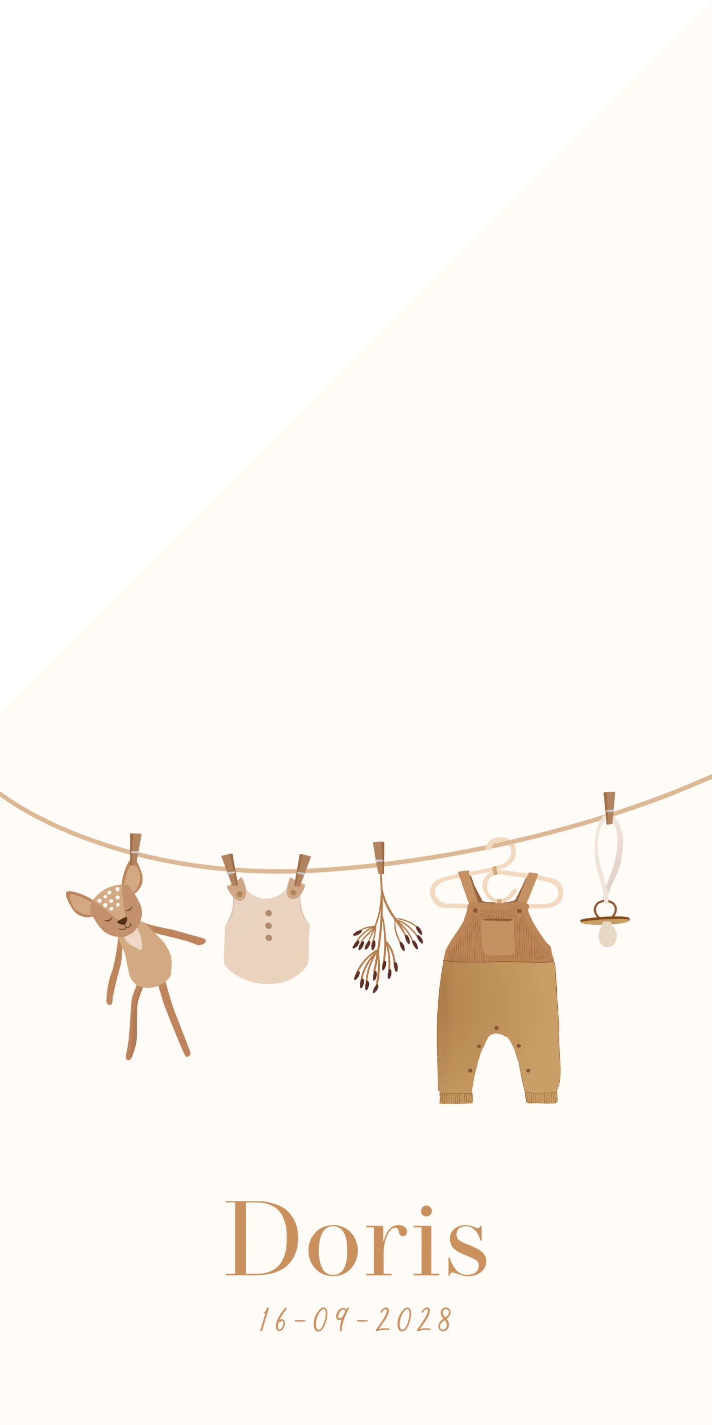 Waslijntje met babykleding