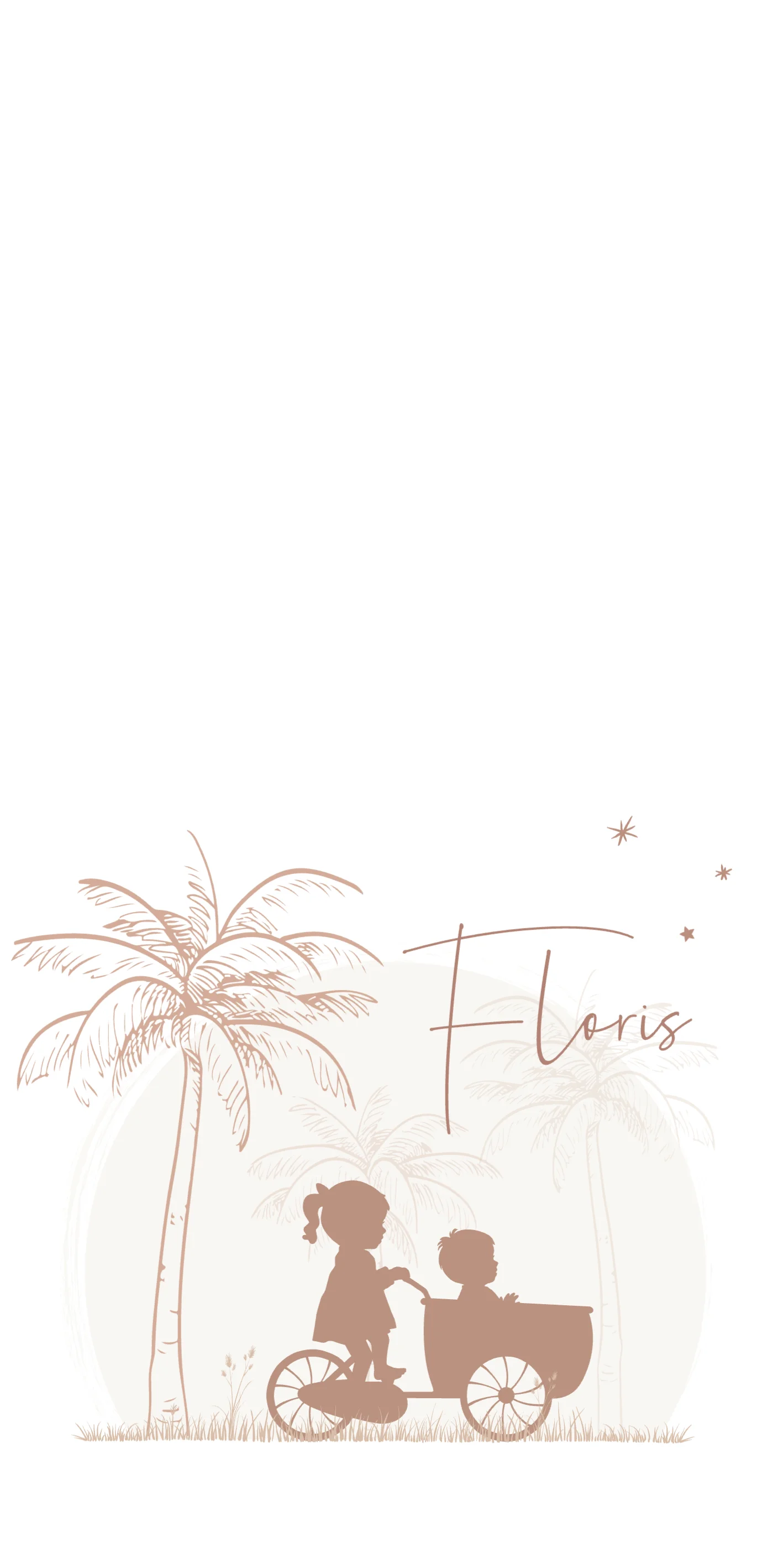 Silhouet met bakfiets