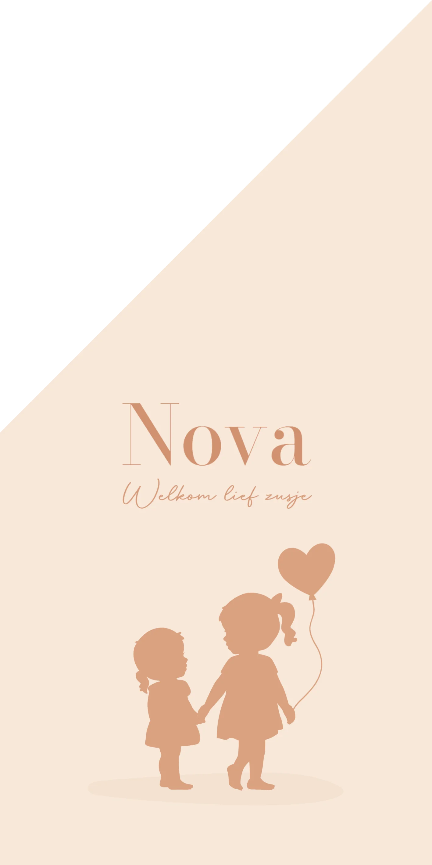 Zusjes met hartjesballon