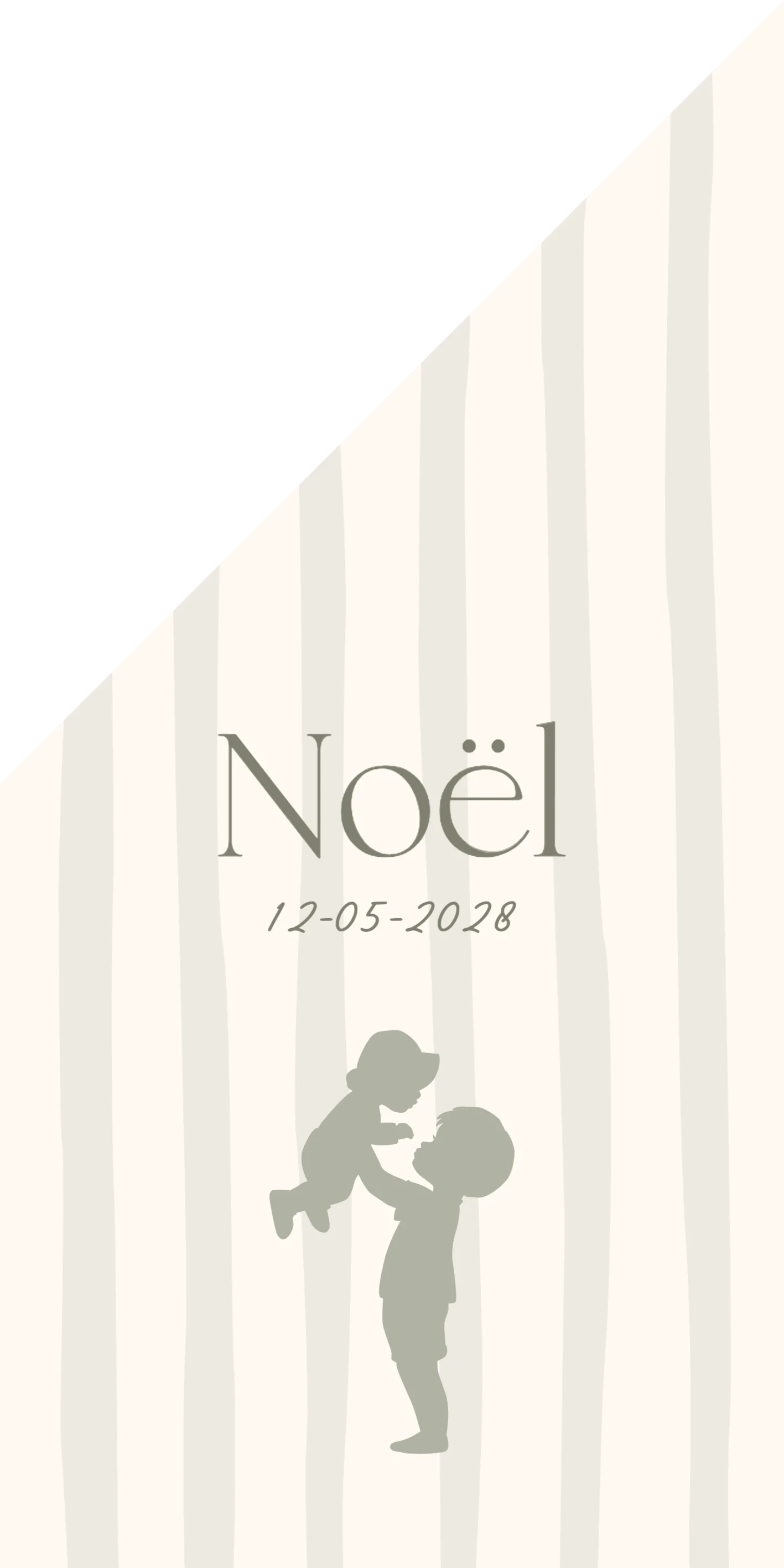 Silhouet grote broer met baby