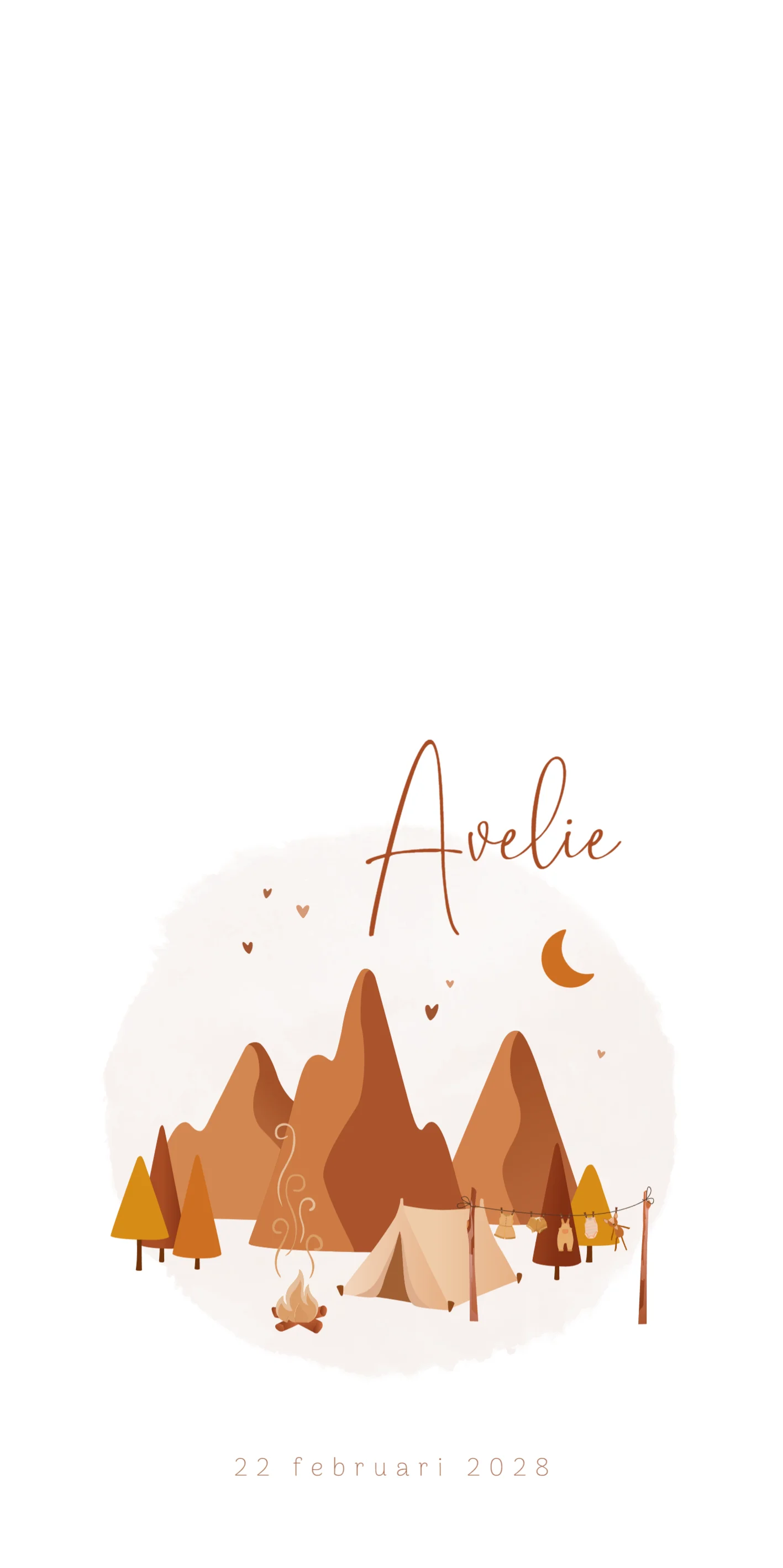 Kampeerscène met Bergen en Tentje