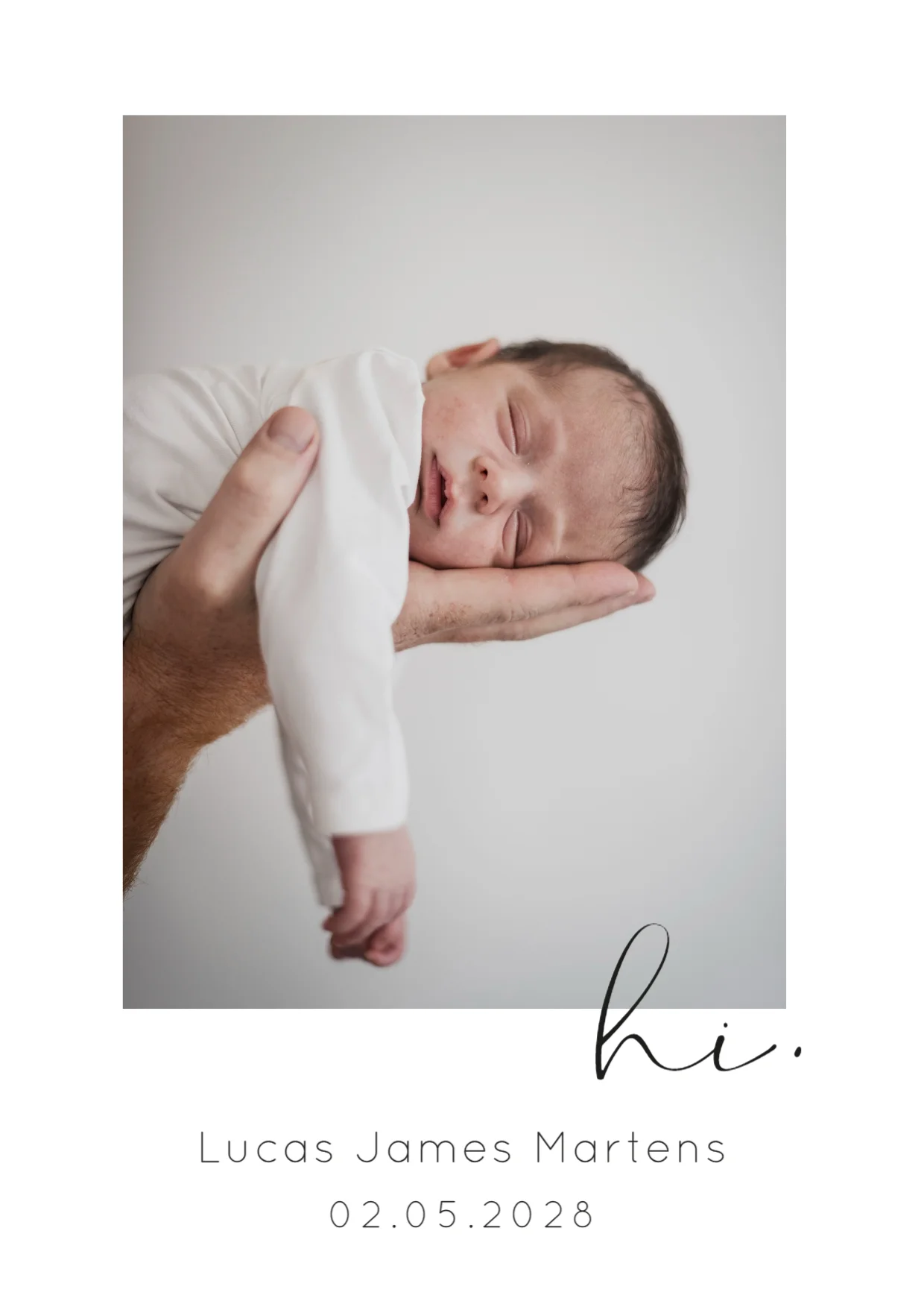 Geboortekaartje met foto