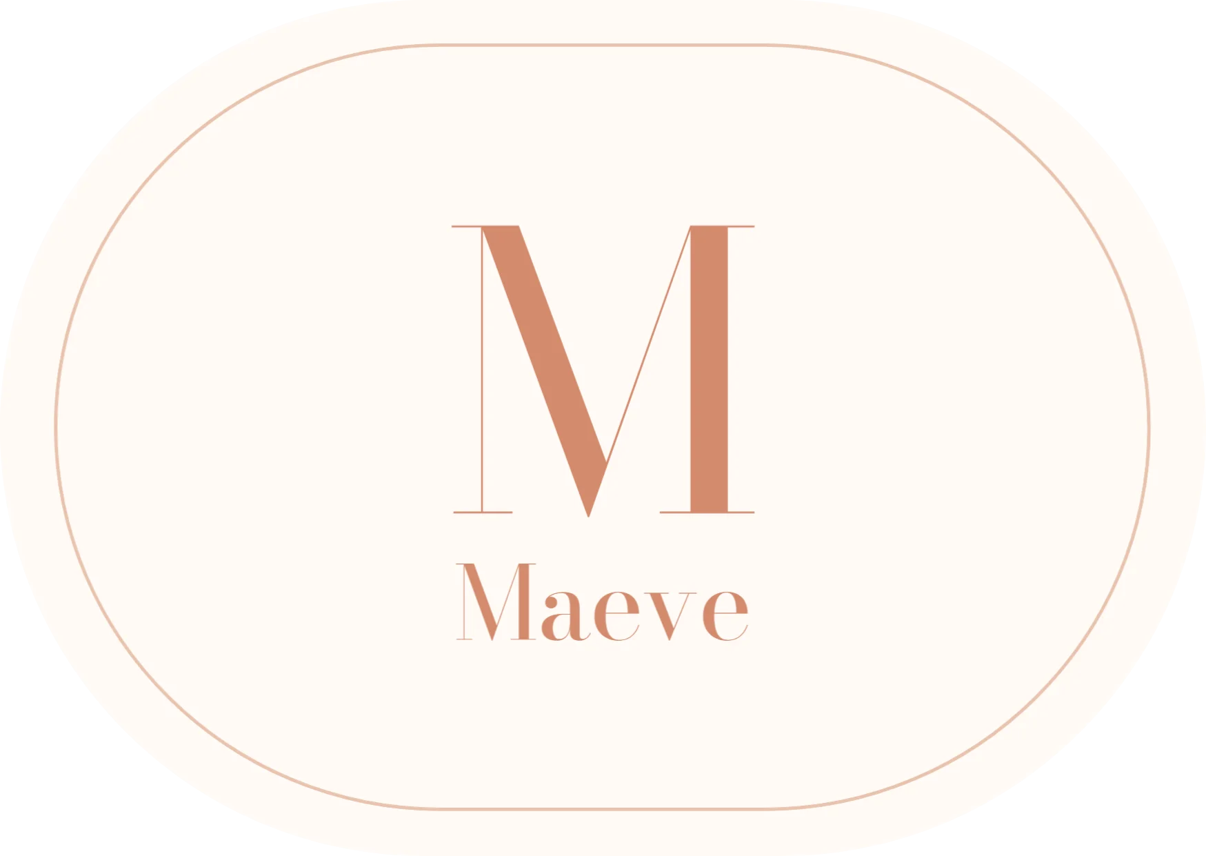 Liggende enkele kaart Ovaal